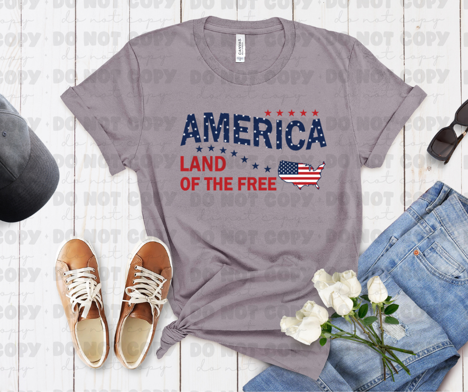 3845 America Land Of The Free DREAM TRANSFER* DTF