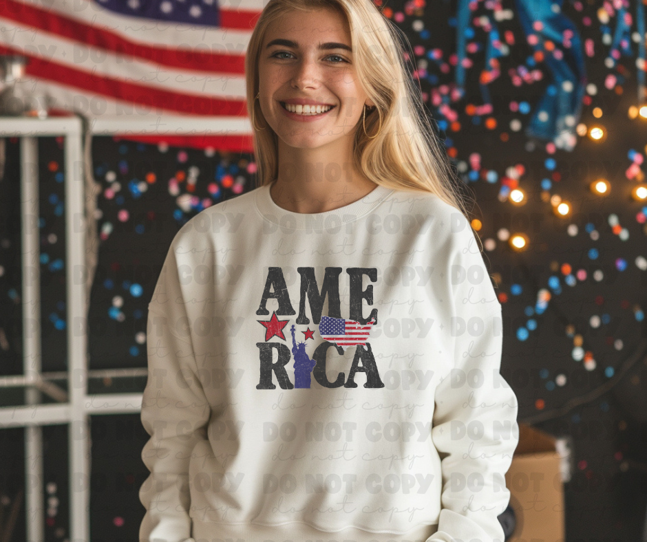 3840 4th of July Retro, America DREAM TRANSFER* DTF