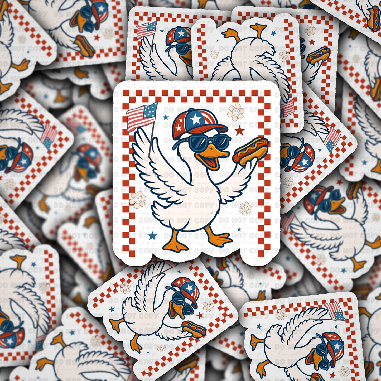 DC 1807 - American Patriotic Duck Die Cut Sticker