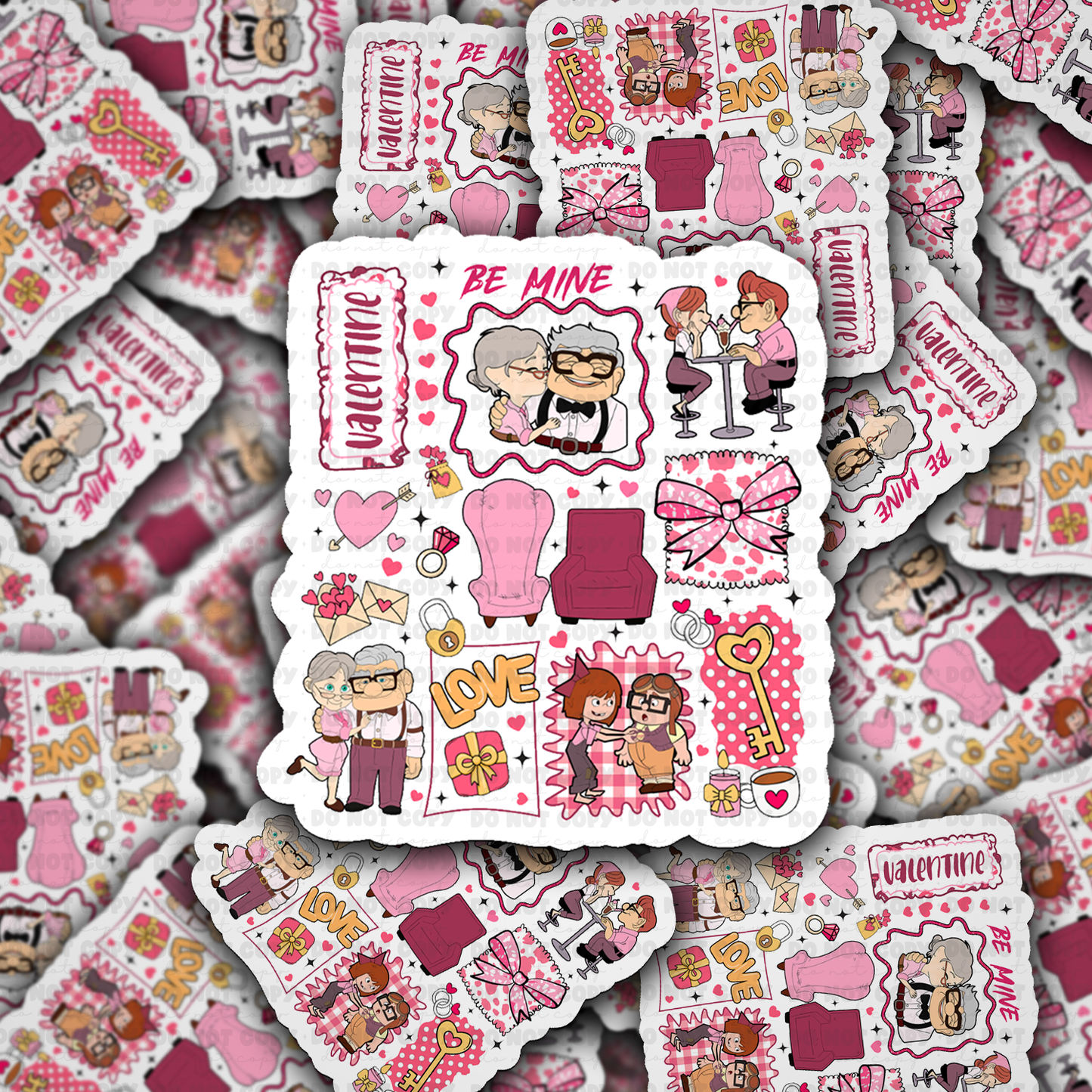 DS - 2436 Be mine Valentine couple Die Cut Sticker