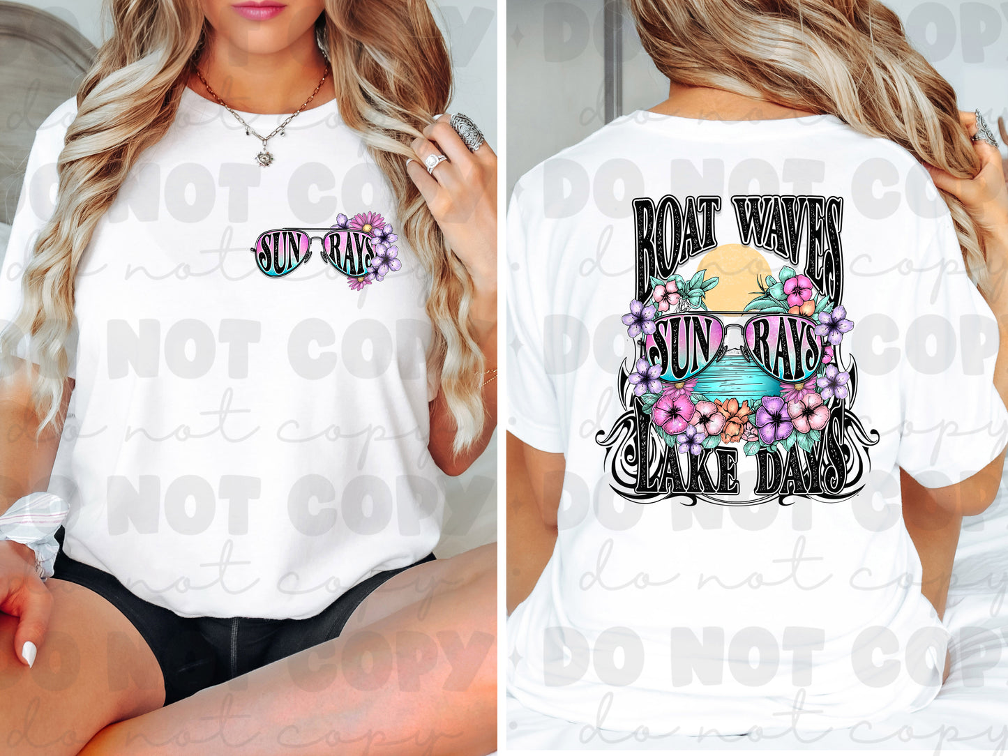 Sunrays front and back set *DREAM TRANSFER* DTF