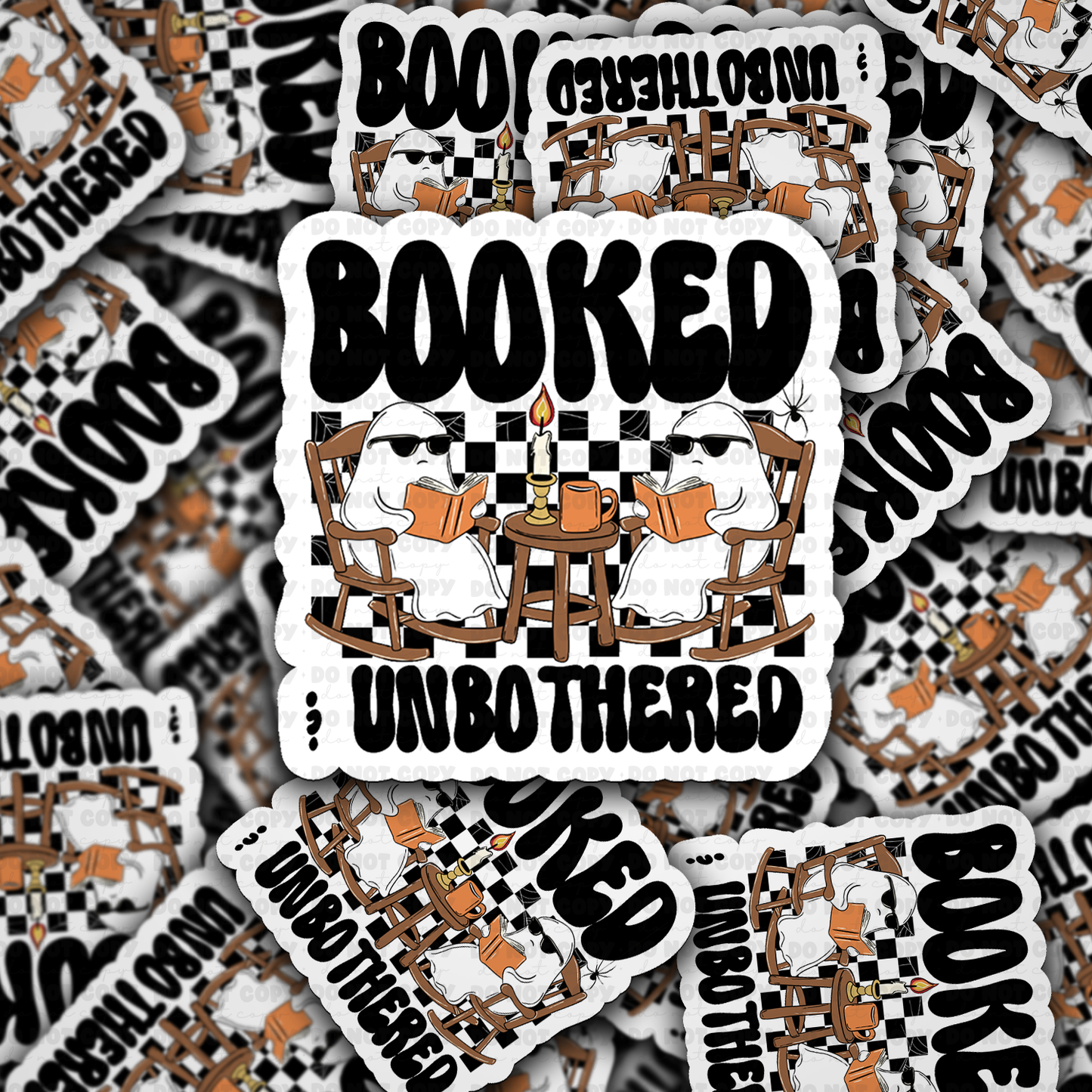 DC 2045 - Booked and unbothered ghosts Die Cut Sticker