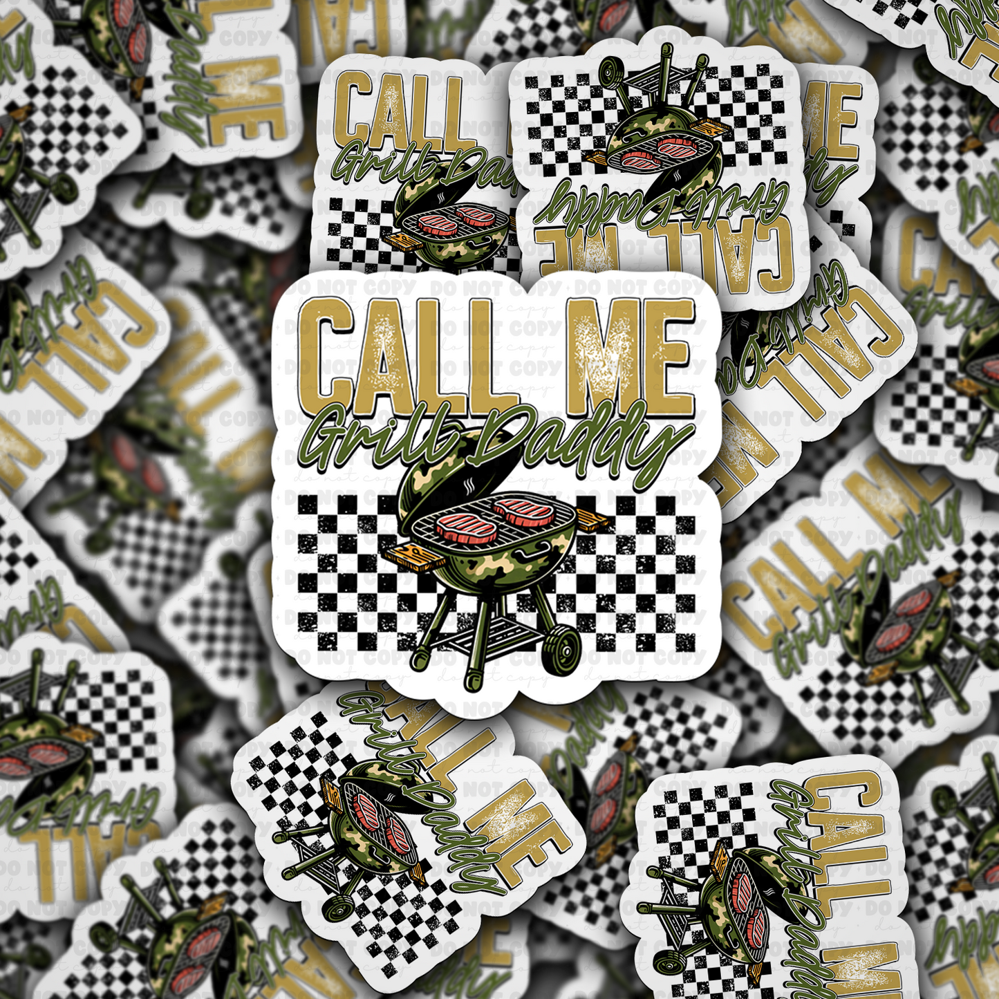 DC 1866 - Call me grill daddy Die Cut Sticker