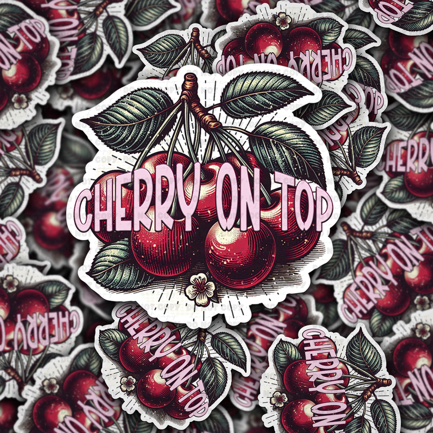 DC 1603 - Cherry on top Die Cut Sticker
