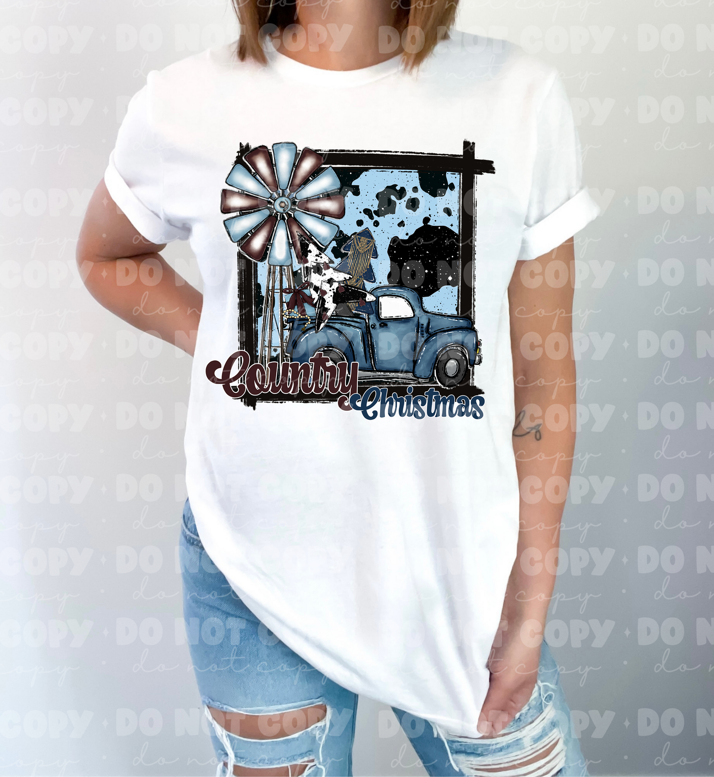 Country Christmas with truck *DREAM TRANSFER* DTF