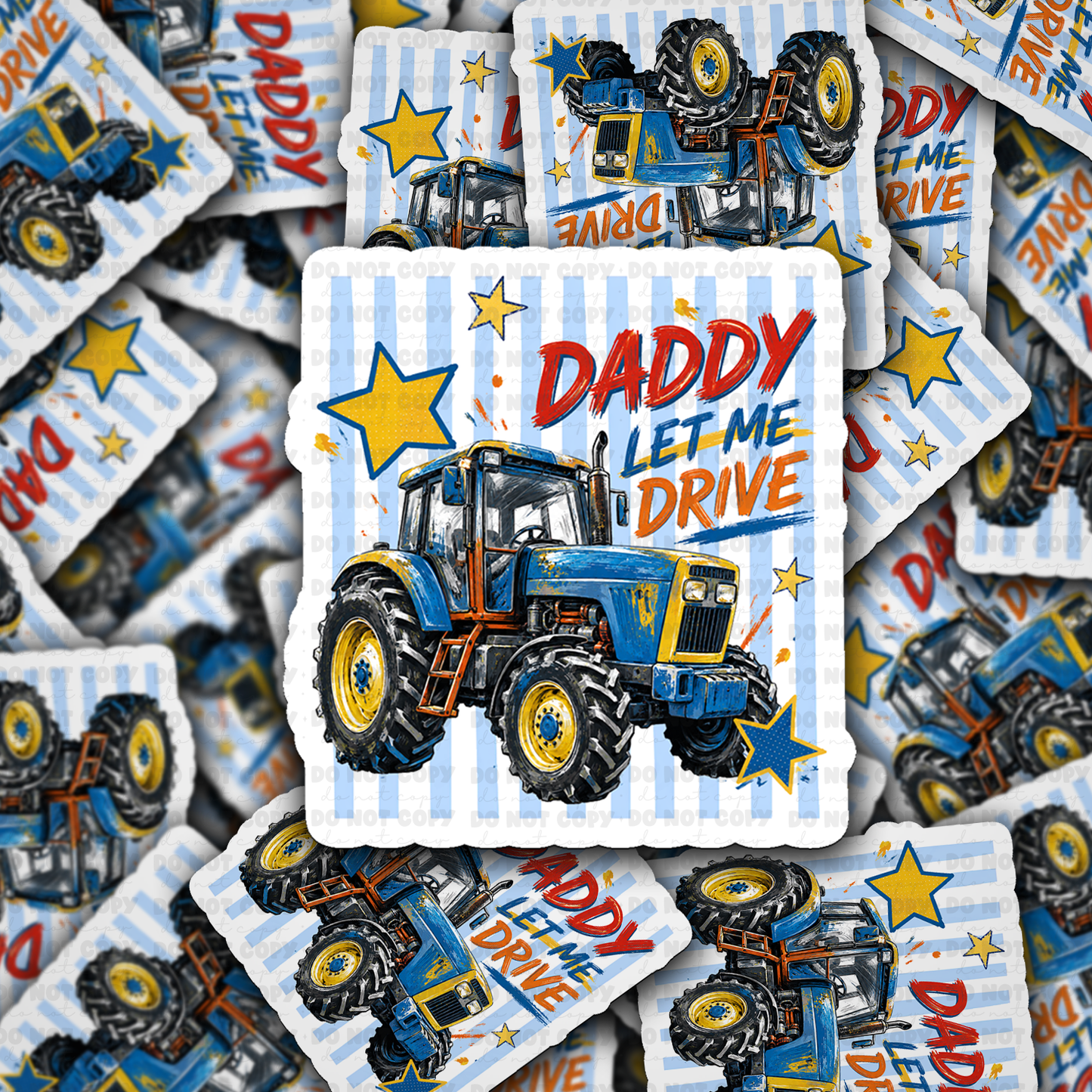 DS 3211 - Daddy Let Me Drive Die Cut sticker