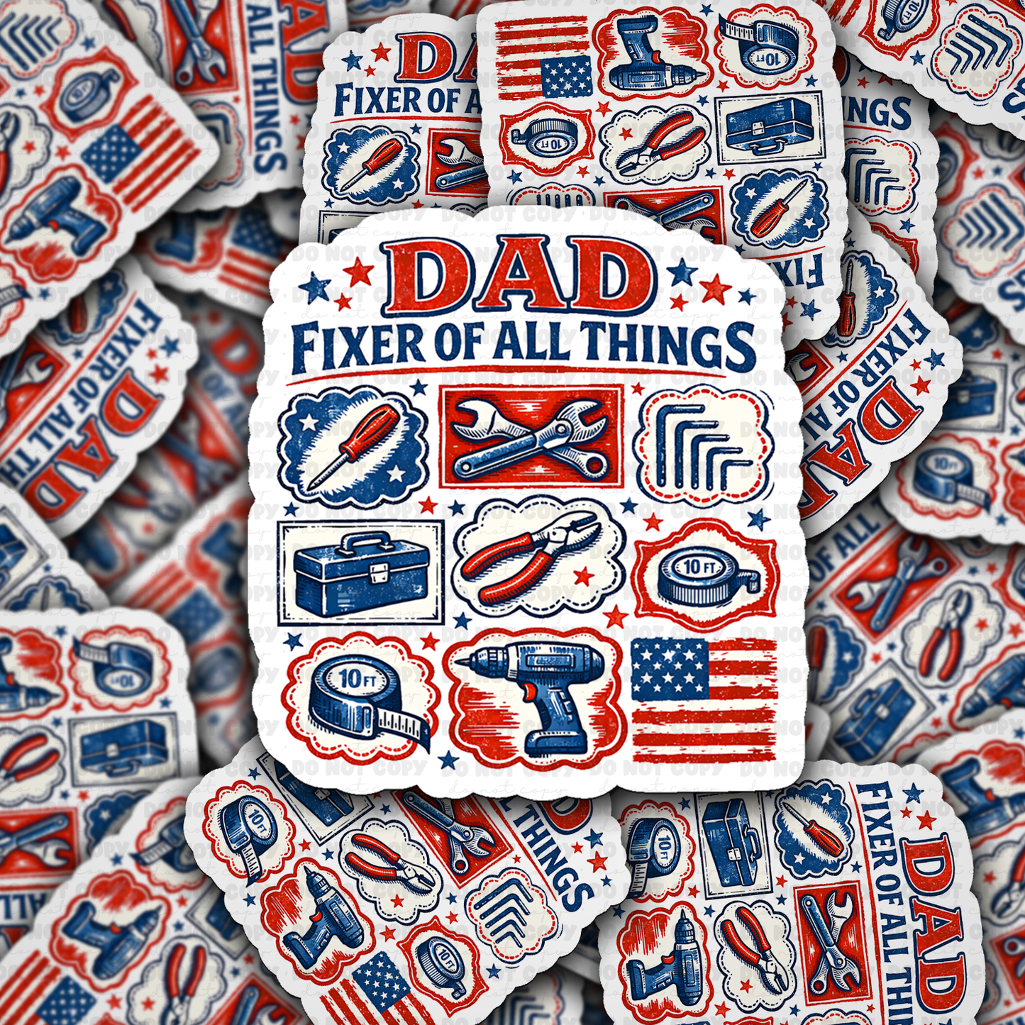 DS 3026 - Dad Fixer of All Things Die Cut sticker
