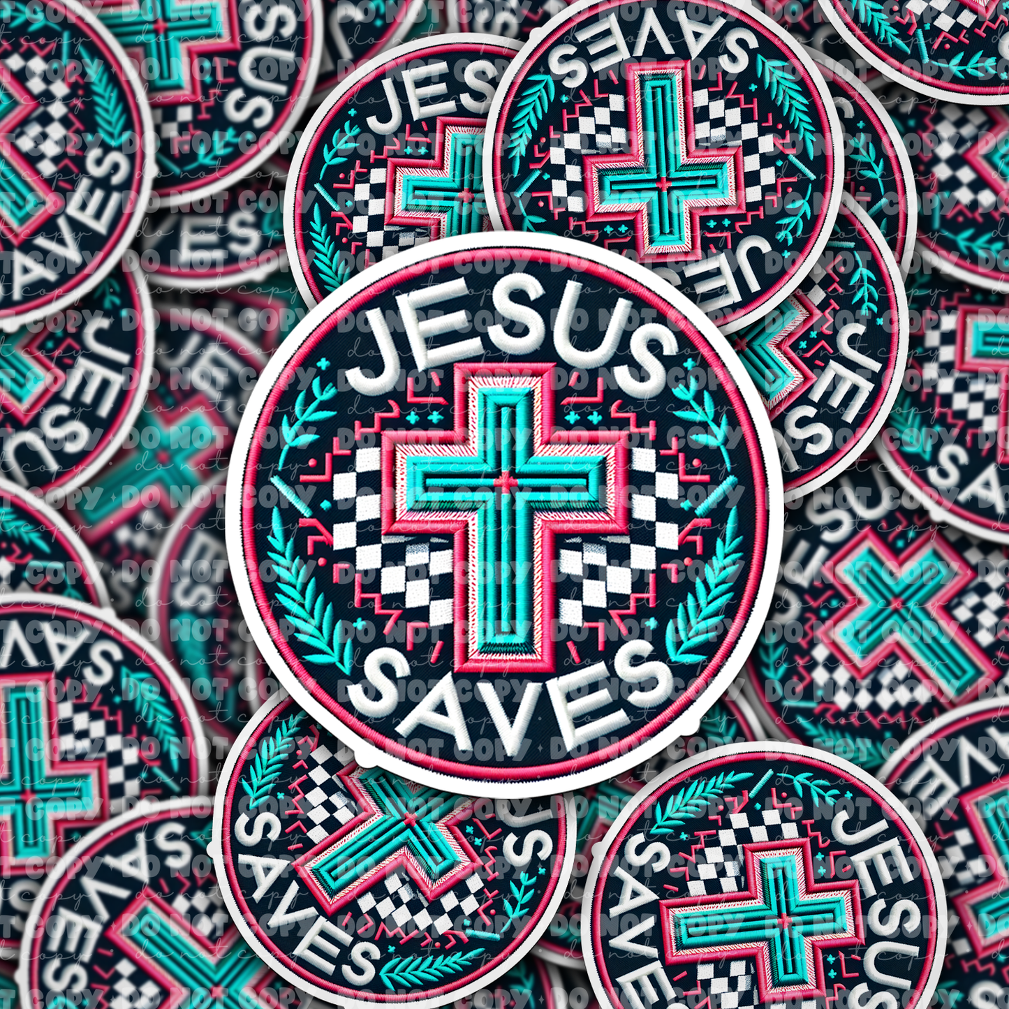 DC 1051 Jesus Saves Die cut sticker