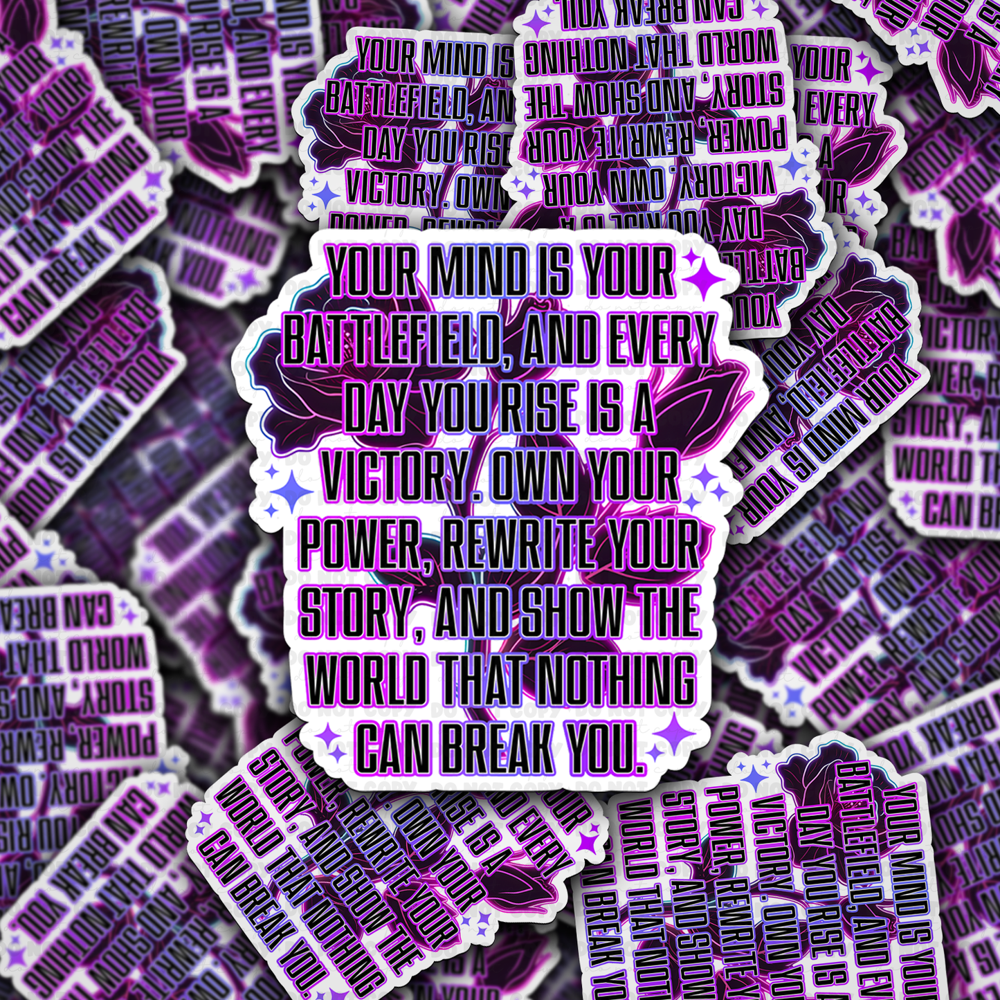 DC 1162 Your mind is your battlefield Die cut sticker