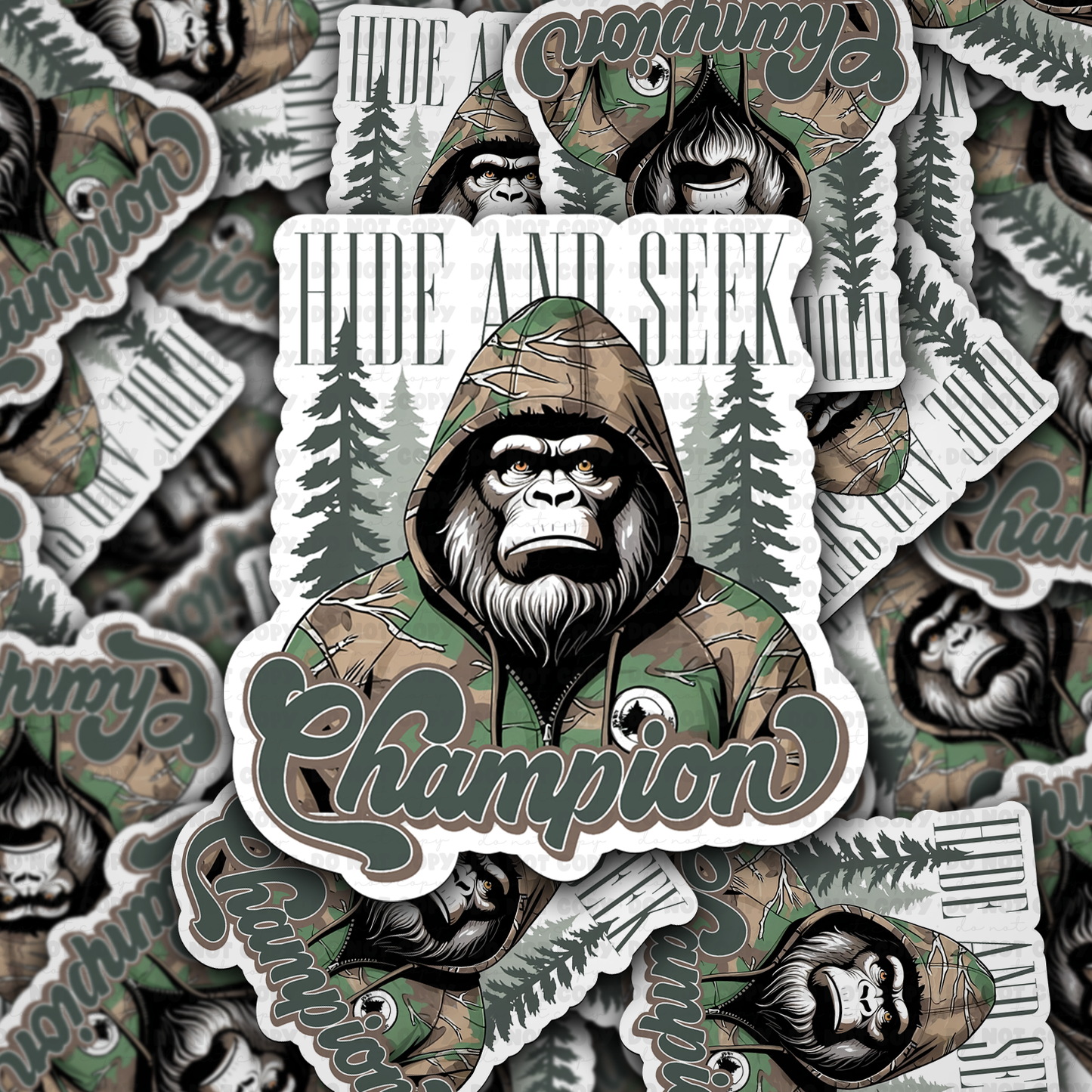 DC 1167 Hide and seek champion Die cut sticker
