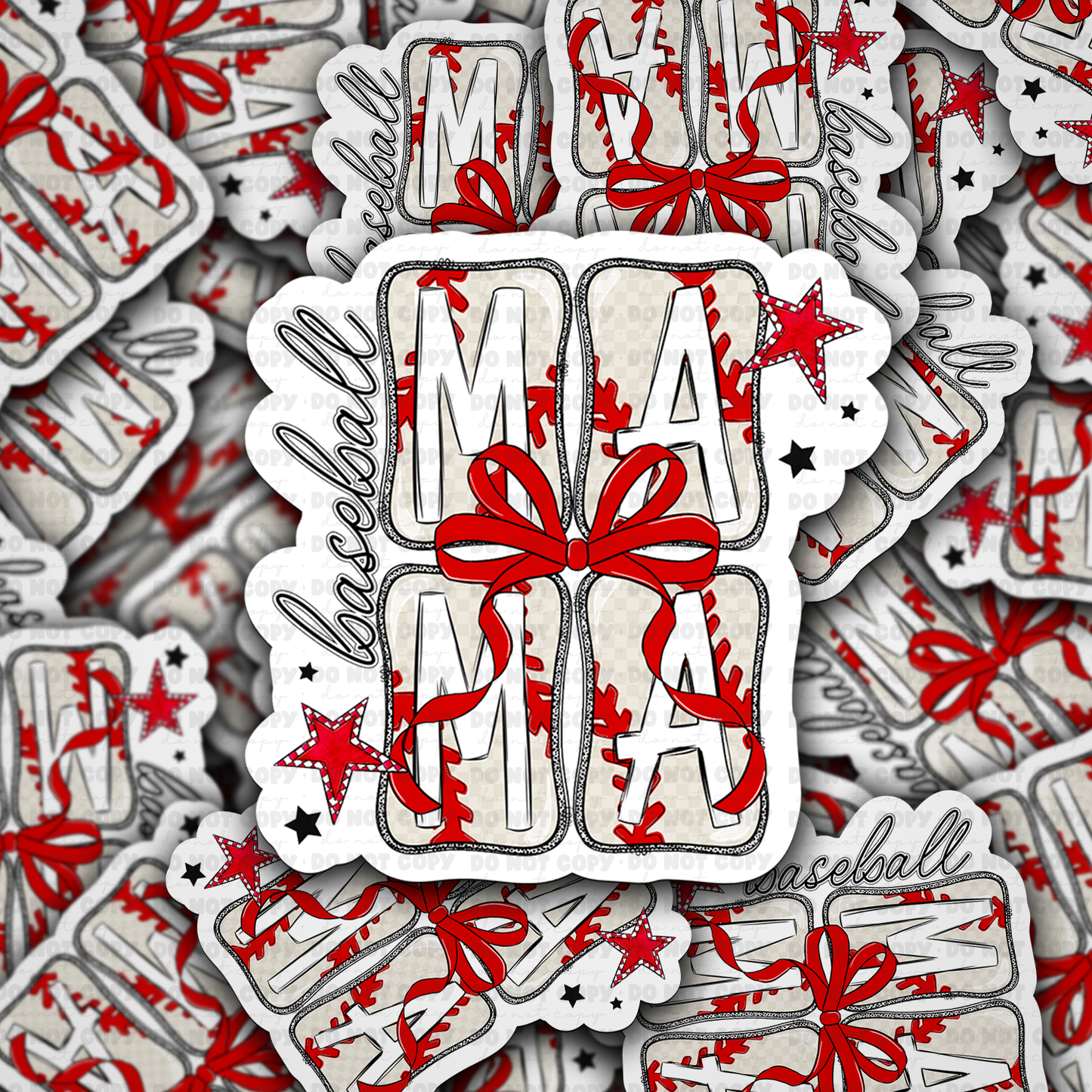 DC 1575 - Baseball mama die cut Sticker