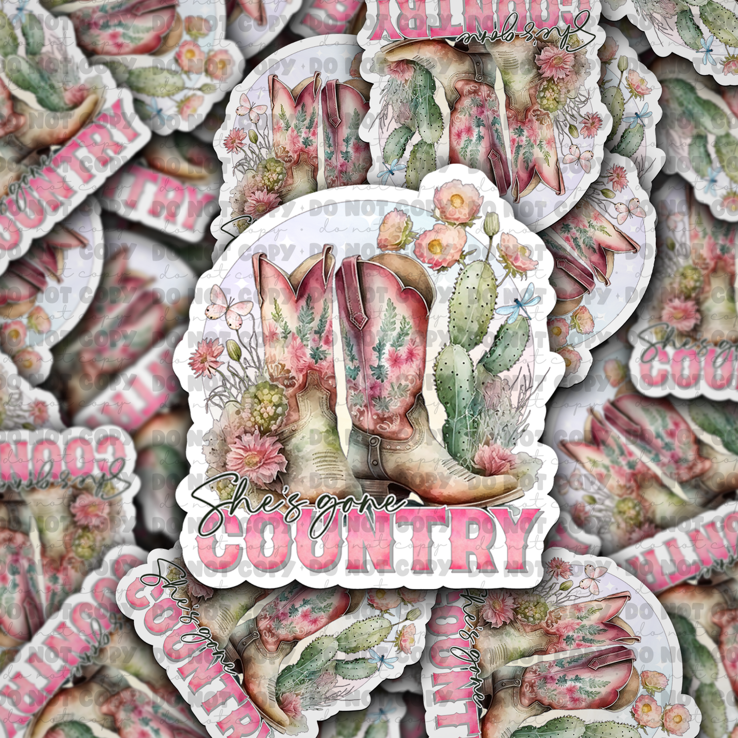 DC 816 shes gone country Die cut sticker 3-5 Business Day TAT