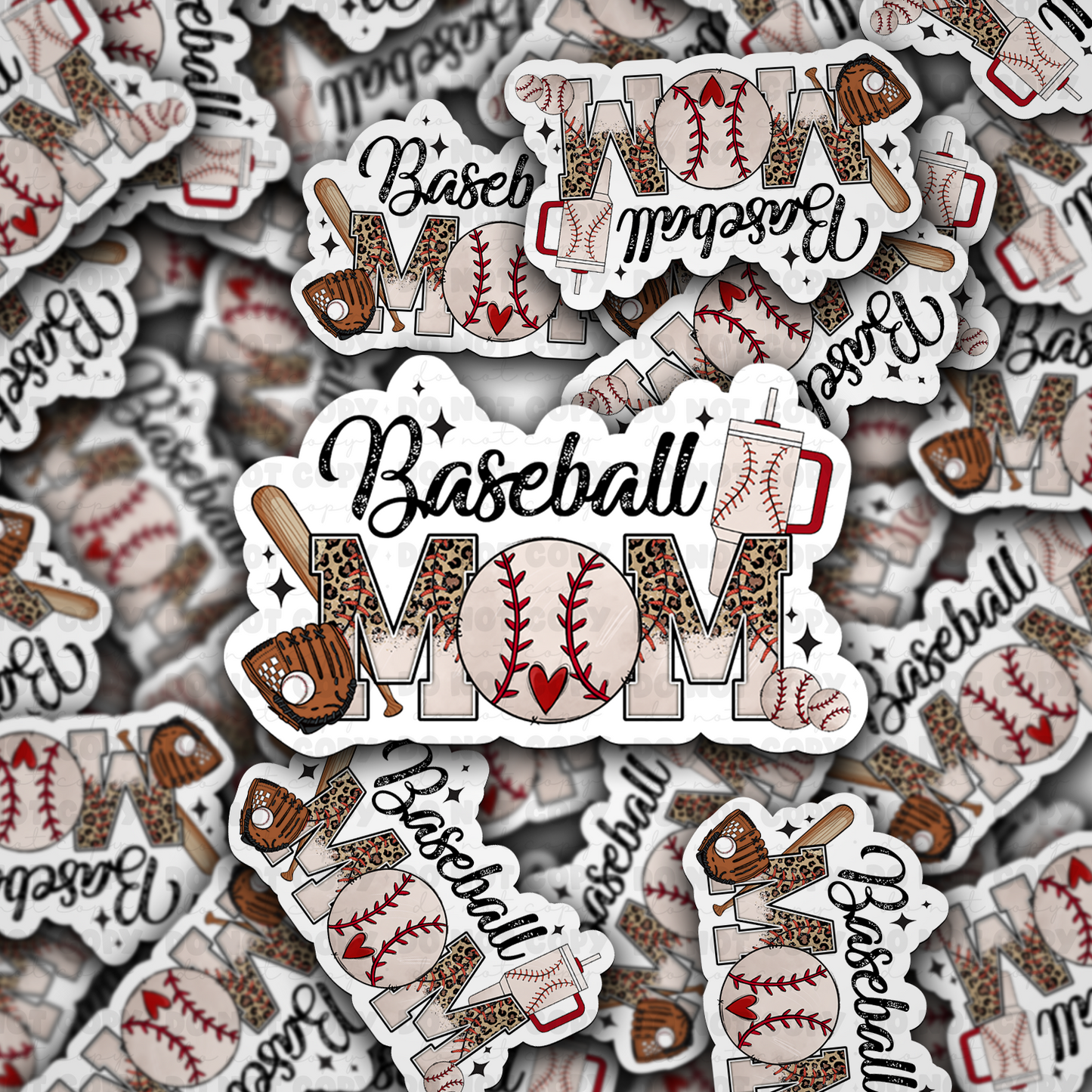 DC 861 Baseball mom Die cut sticker 3-5 Business Day TAT