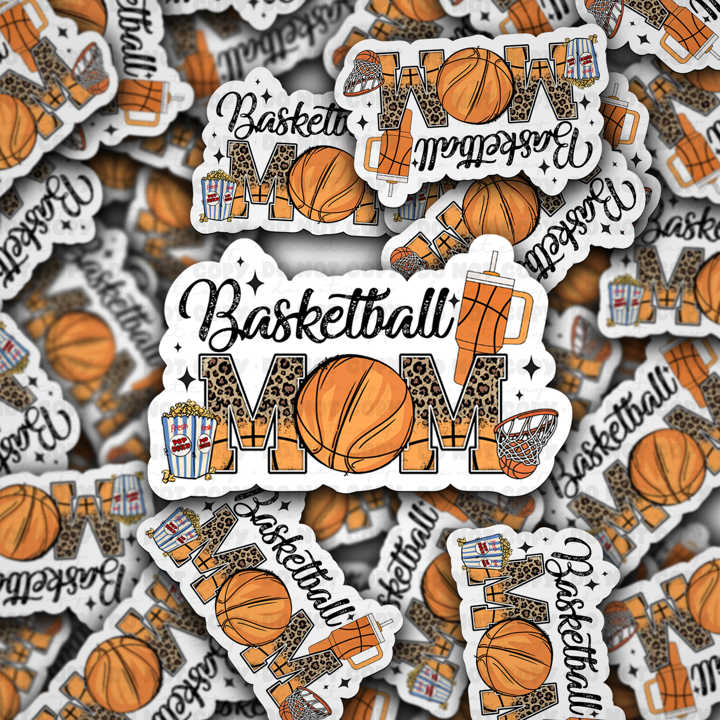 DC 875 Basketball mom Die cut sticker 3-5 Business Day TAT