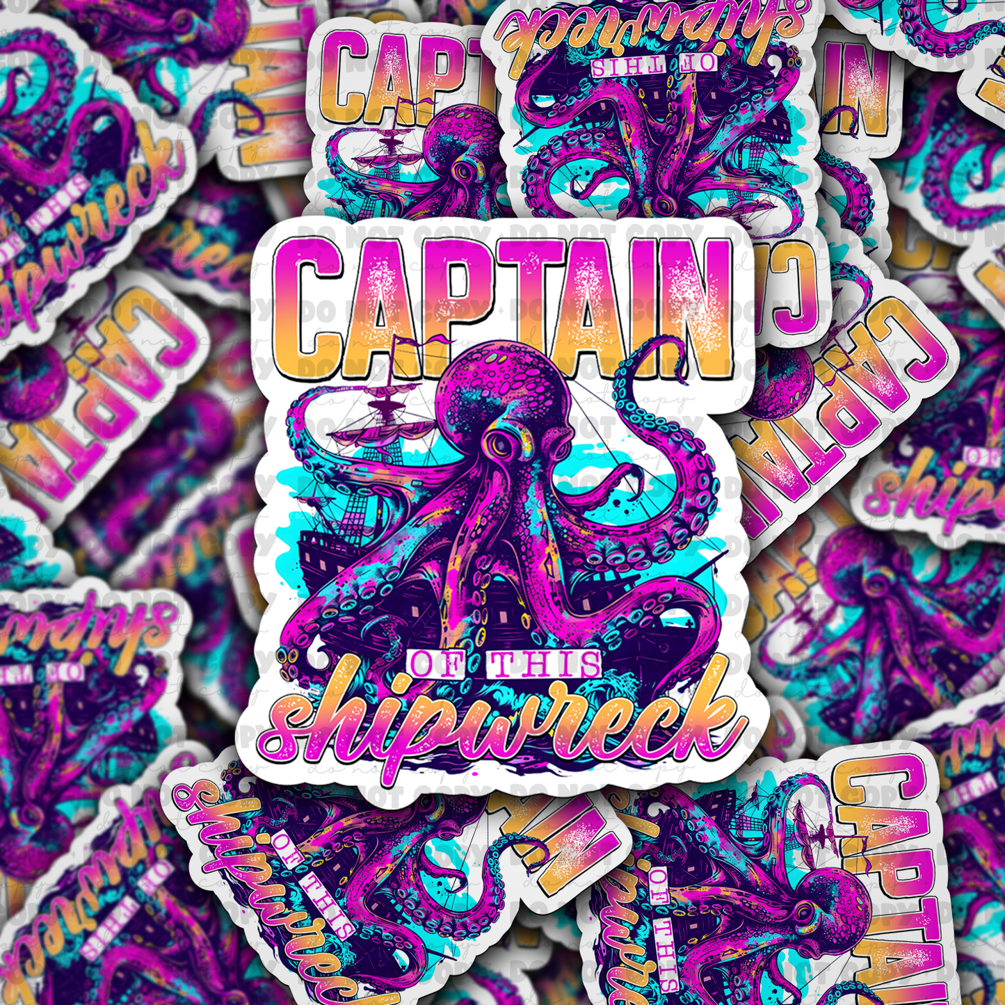 DC 883 Captain of the shipwreck Die cut sticker 3-5 Business Day TAT