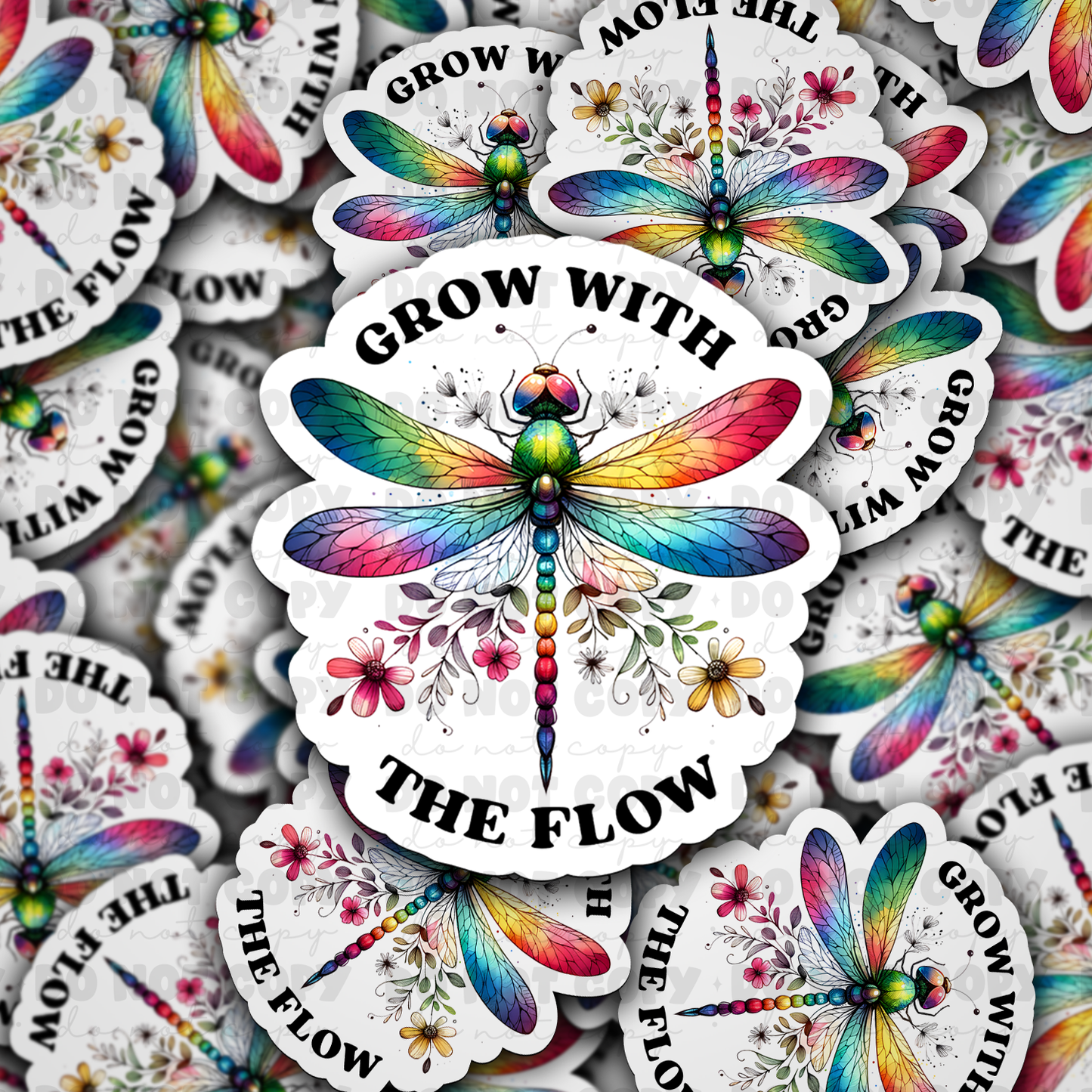 DC 906 Grow with the flow Die cut sticker 3-5 Business Day TAT