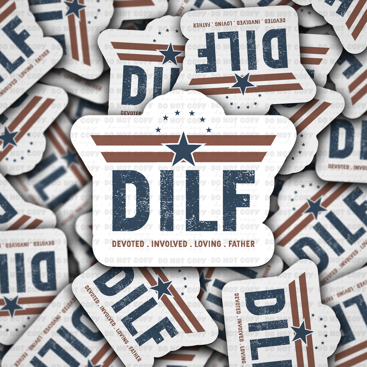 DS 3043 - Dilf Die Cut sticker