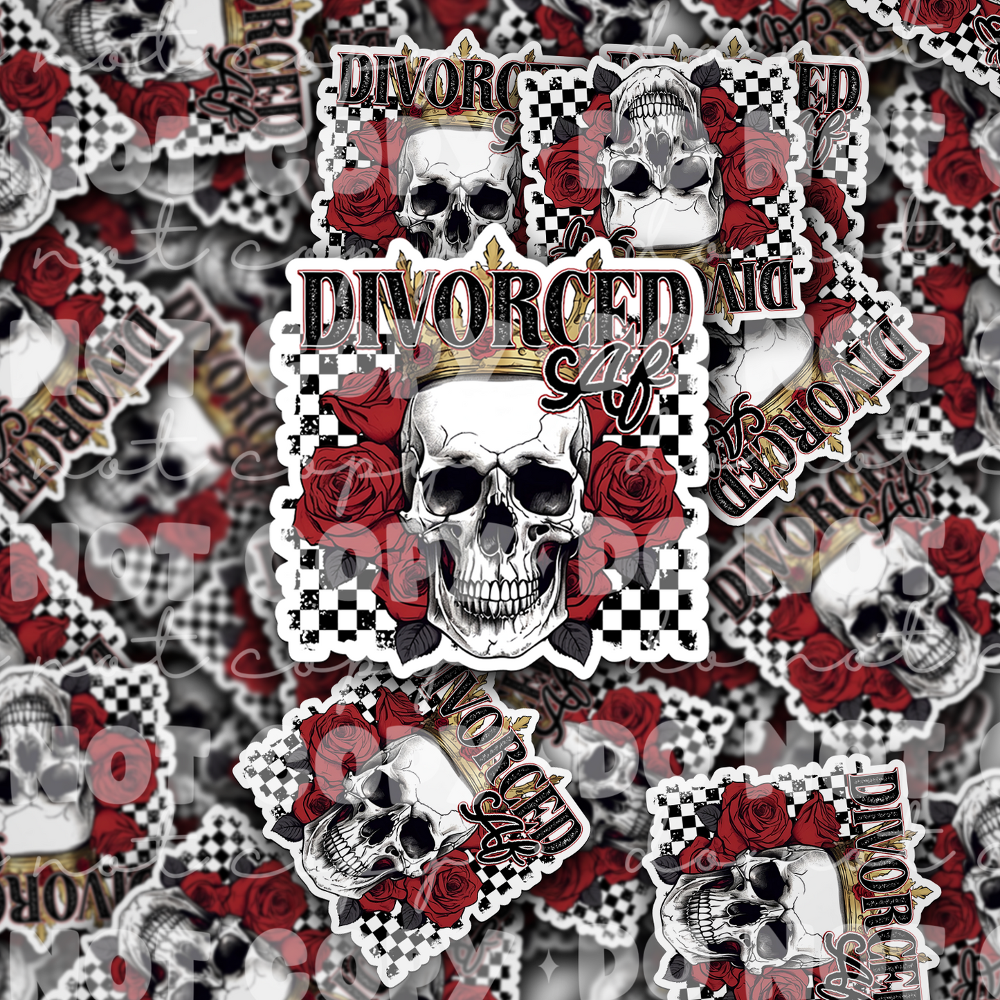 DC 1763 - Divorced AF Die Cut Sticker