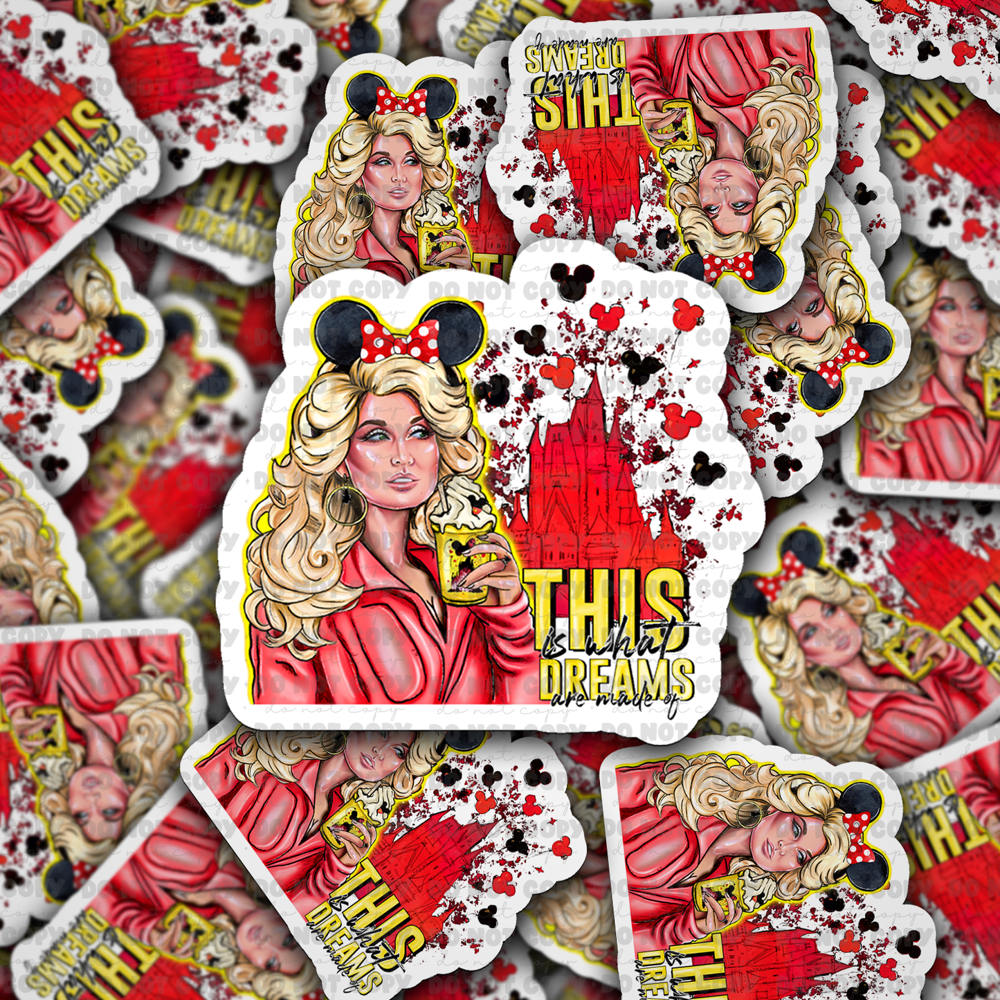 Dolly dreams Die cut sticker 3-5 Business Day TAT