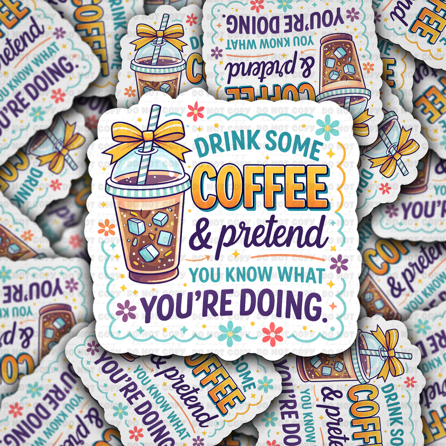 DS 3091 - Drink Some Coffee Die Cut sticker