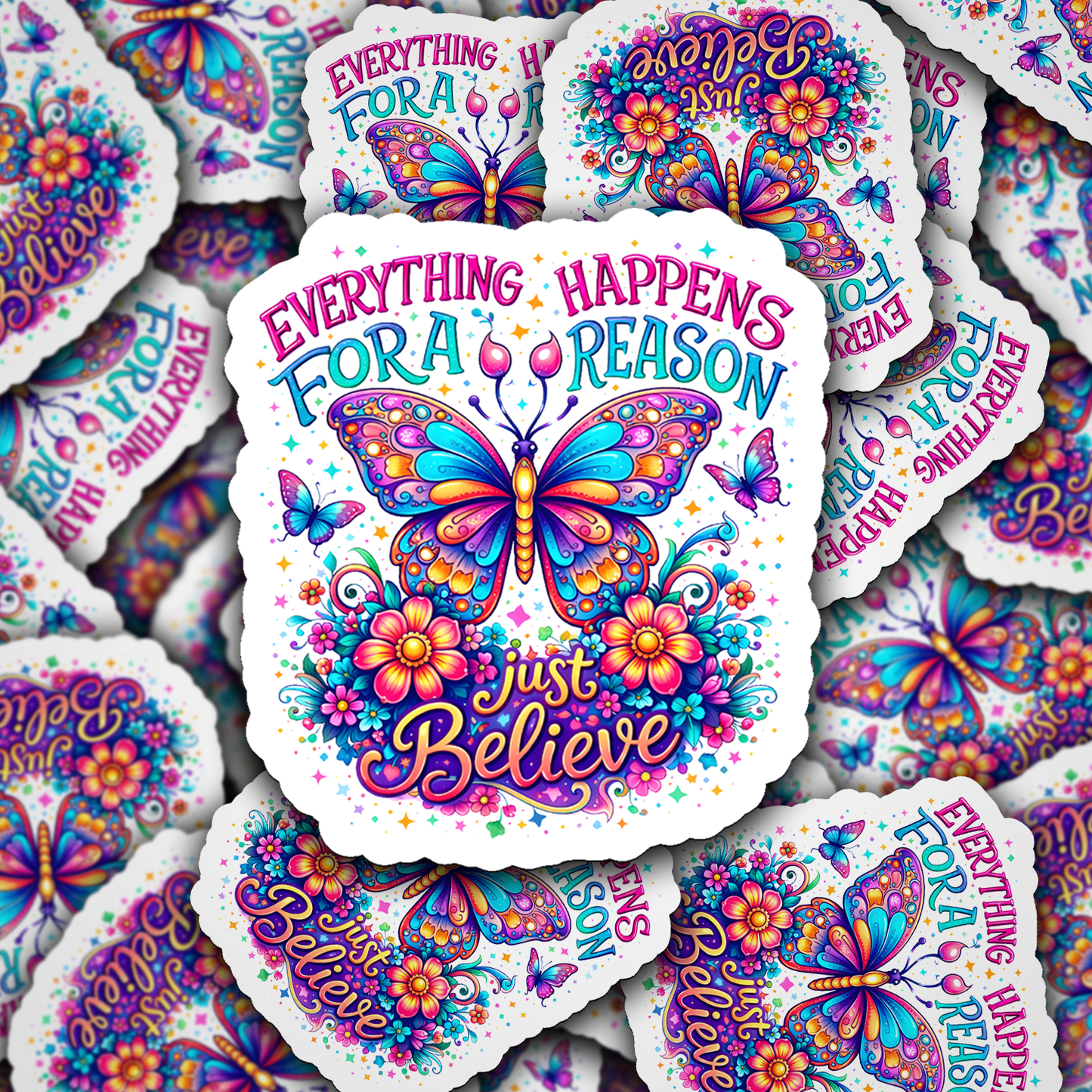 DS 3116 - Everything Happens For A Reason Die Cut sticker