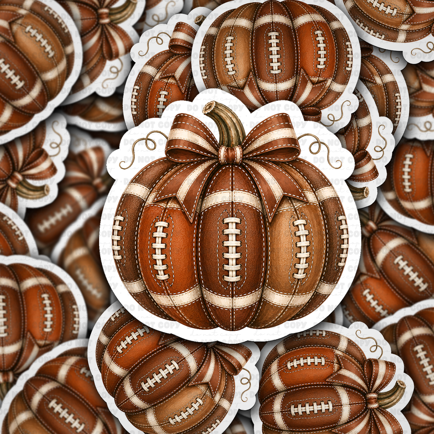 DS 3298 - Football Pumpkin Die Cut sticker