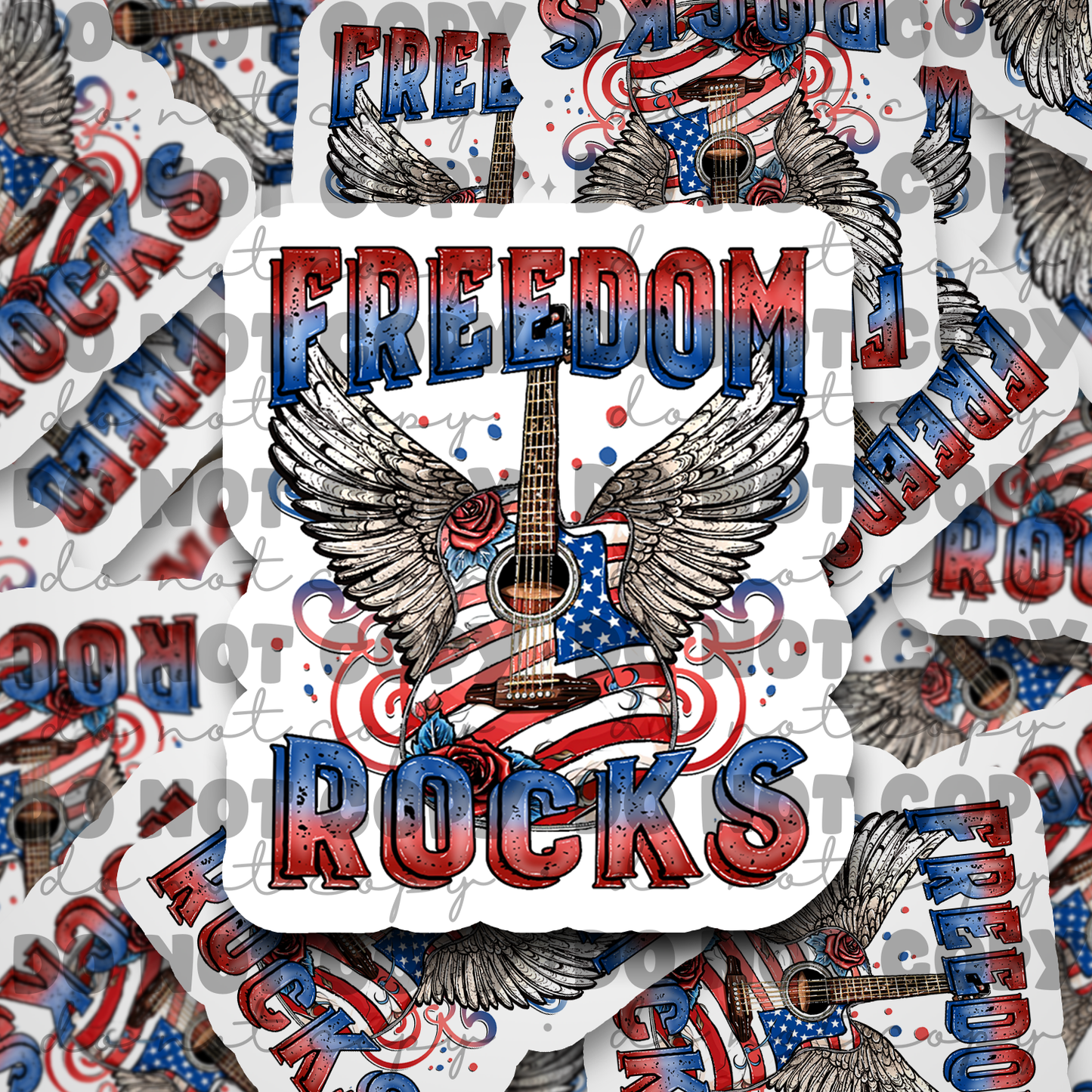 Freedom Rocks Die cut sticker 3-5 Business Day TAT