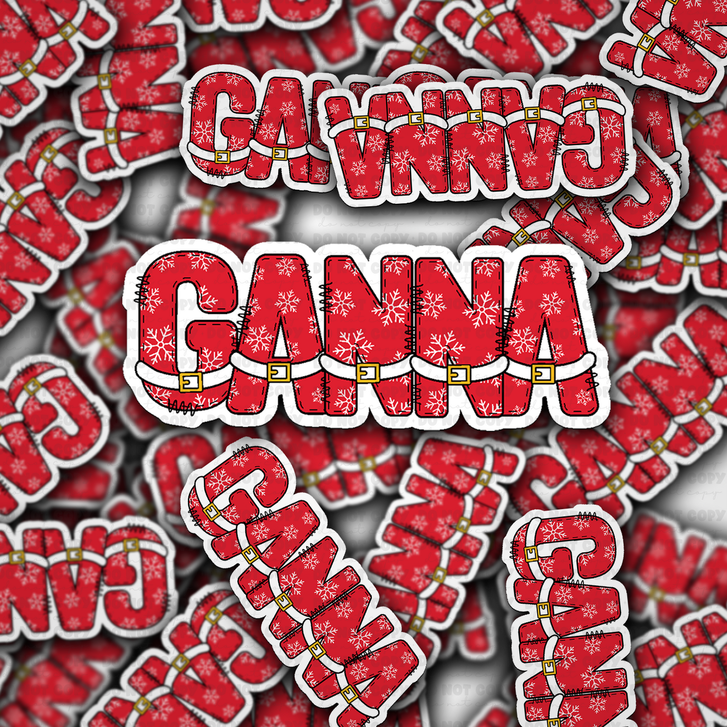 DS 2259 - Ganna Christmas Die Cut Sticker