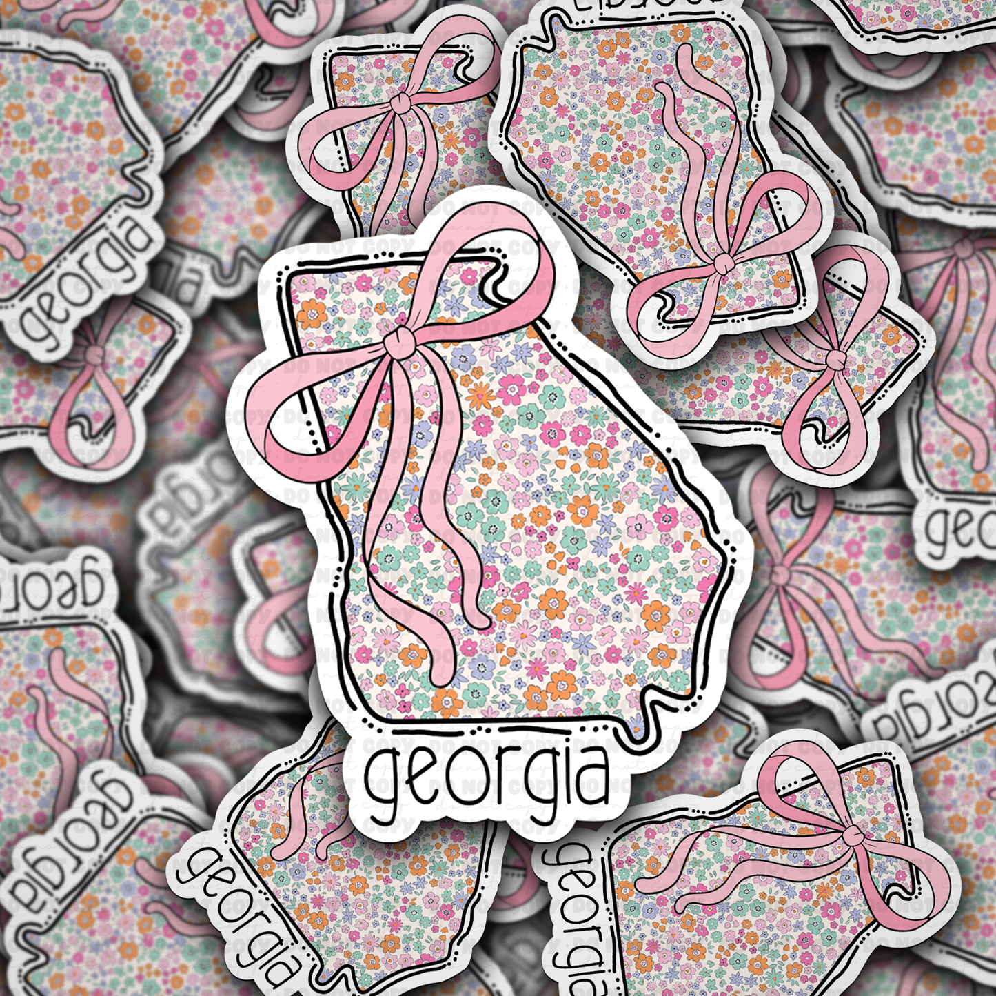DC 1683- Georgia floral Die Cut Sticker