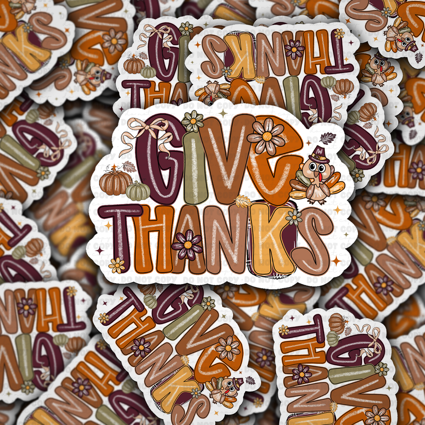 DC 2213 - Give thanks Die Cut Sticker
