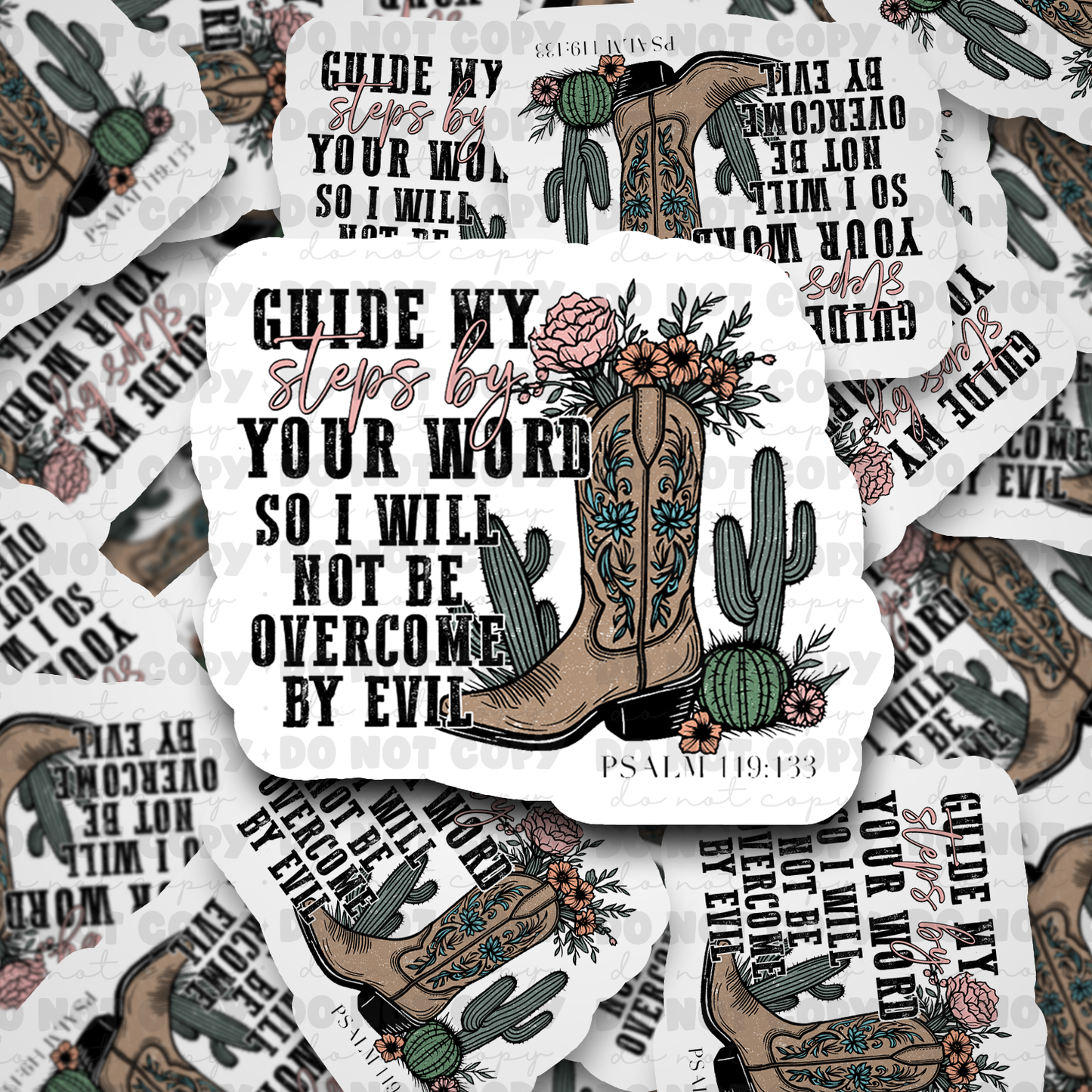 DC557 Guide my steps Die cut sticker 3-5 Business Day TAT