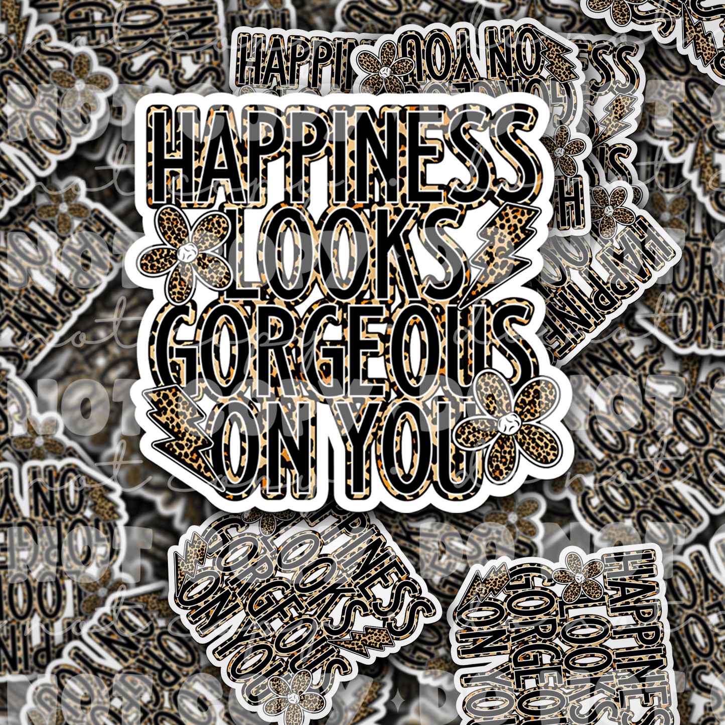 DC 1764 - Happiness looks gorgeous on you Die Cut Sticker