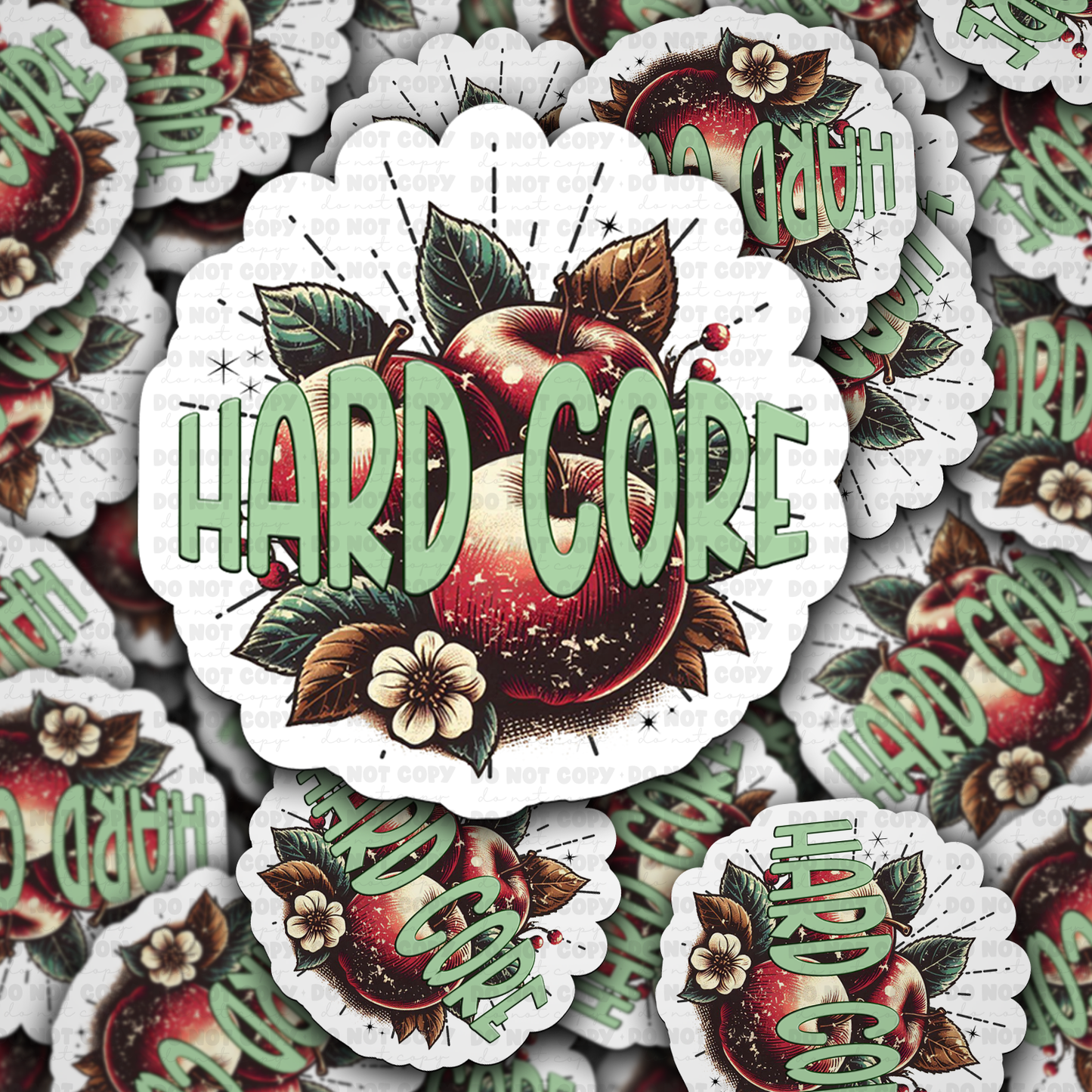 DC 1611 - Hard core Die Cut Sticker