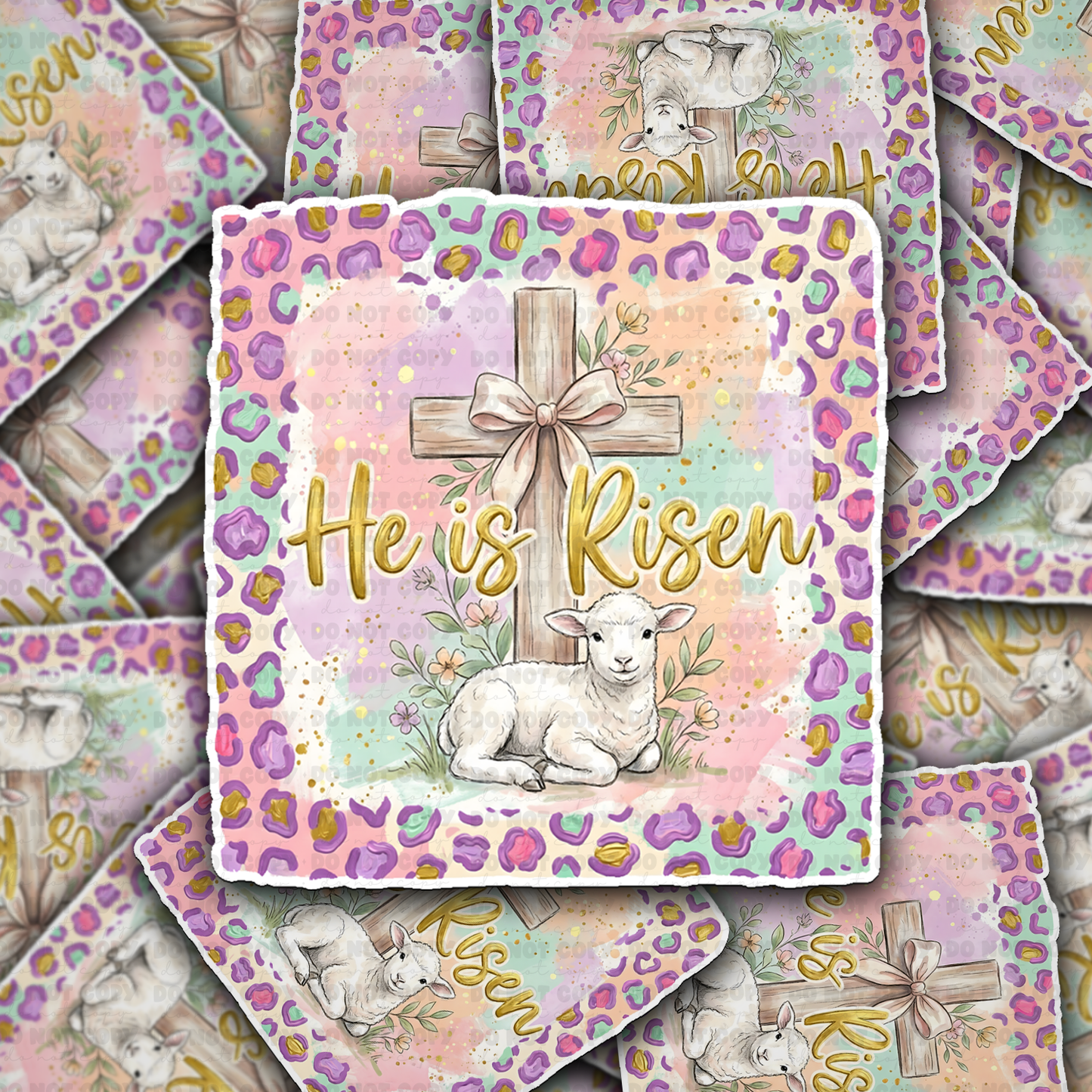 DS - 2693 He is risen Die Cut sticker