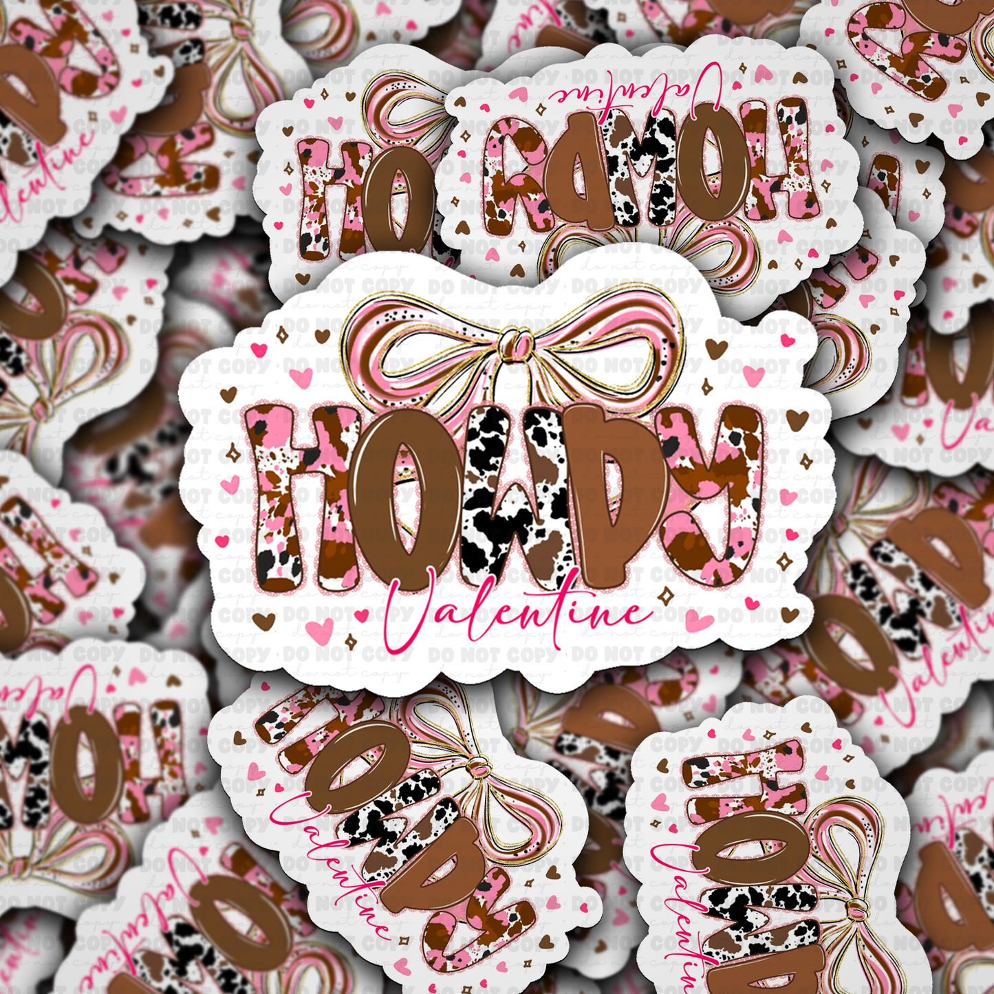 DS - 2580 Howdy Valentine Die Cut Sticker