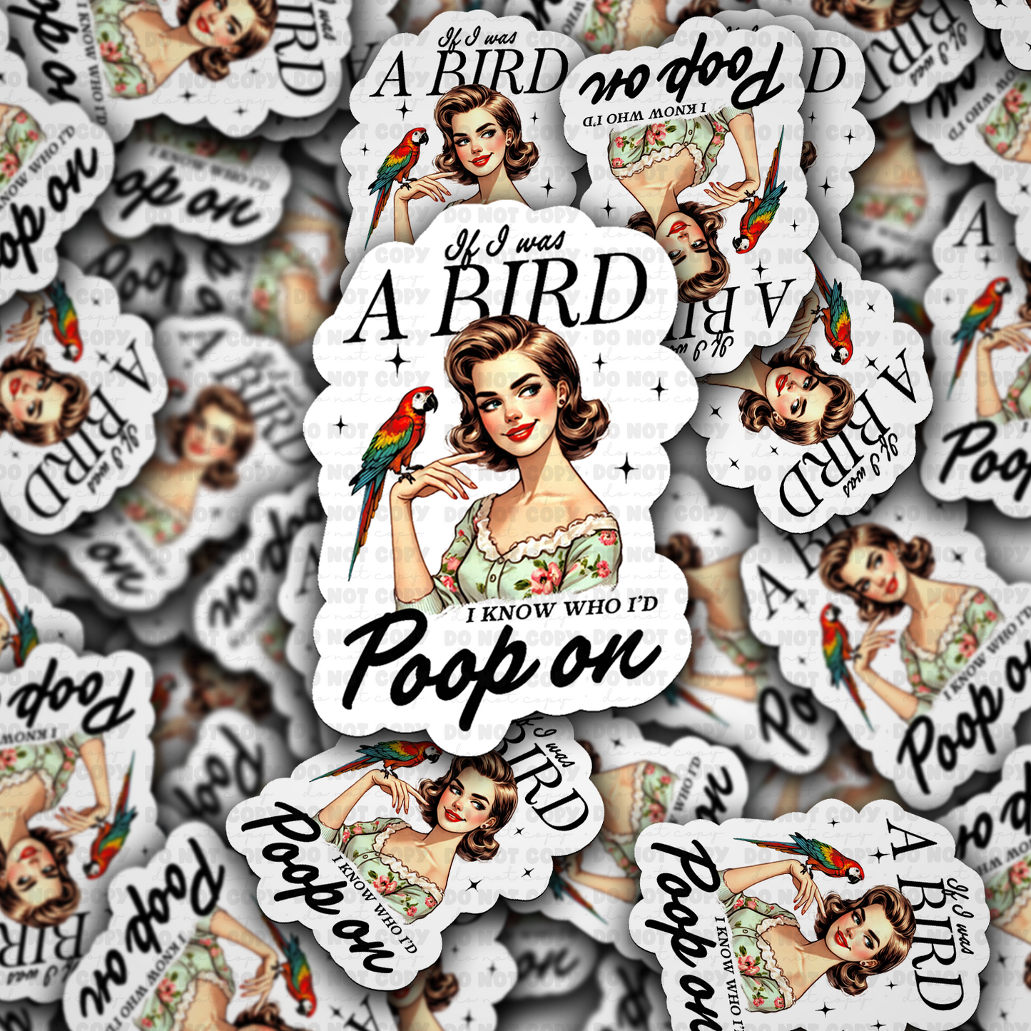 DC 1938 - If I was a bird I know who I'd poop on Die Cut Sticker