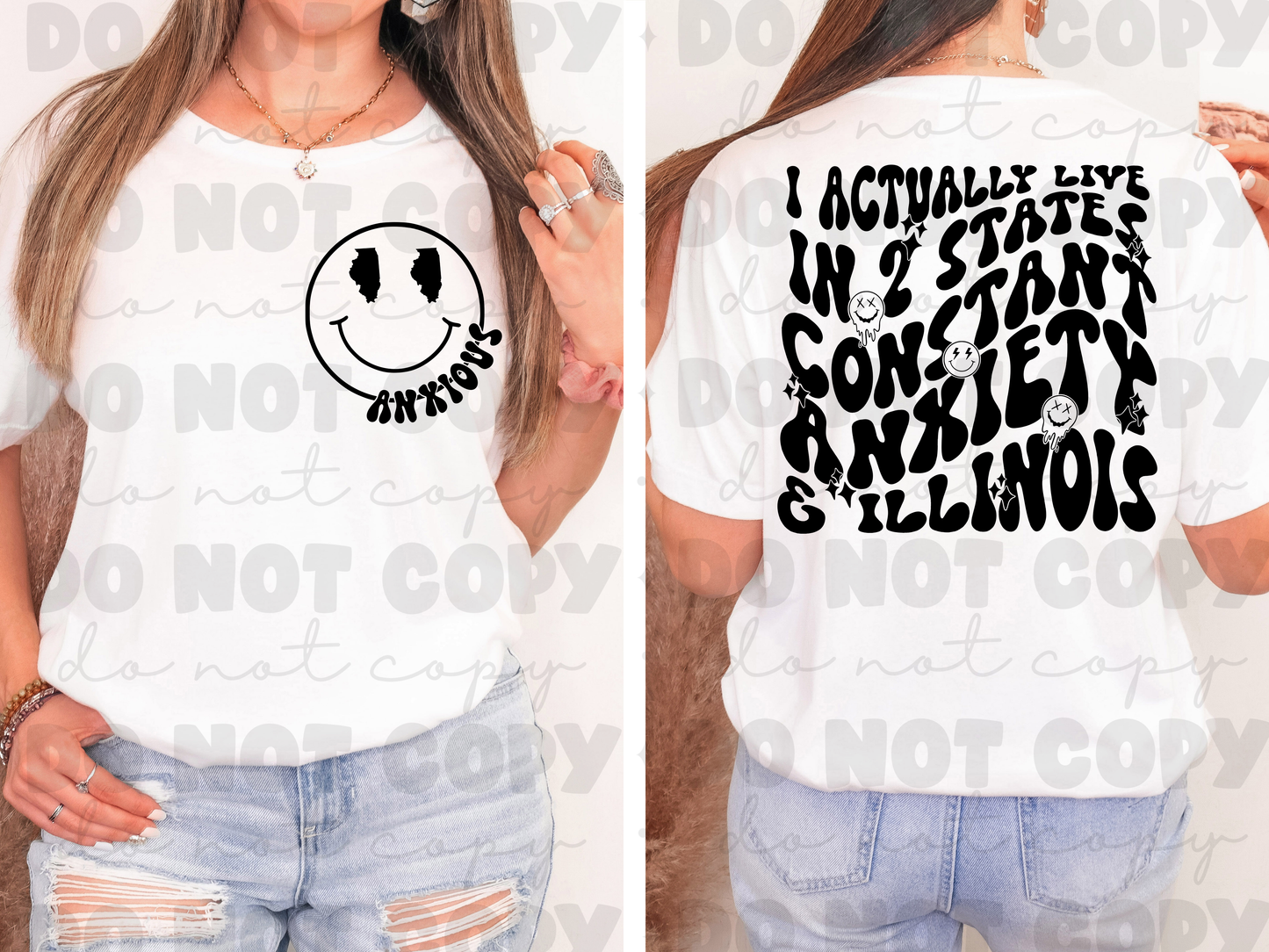 In two states Anxiety and Illinois front and back set *DREAM TRANSFER* DTF