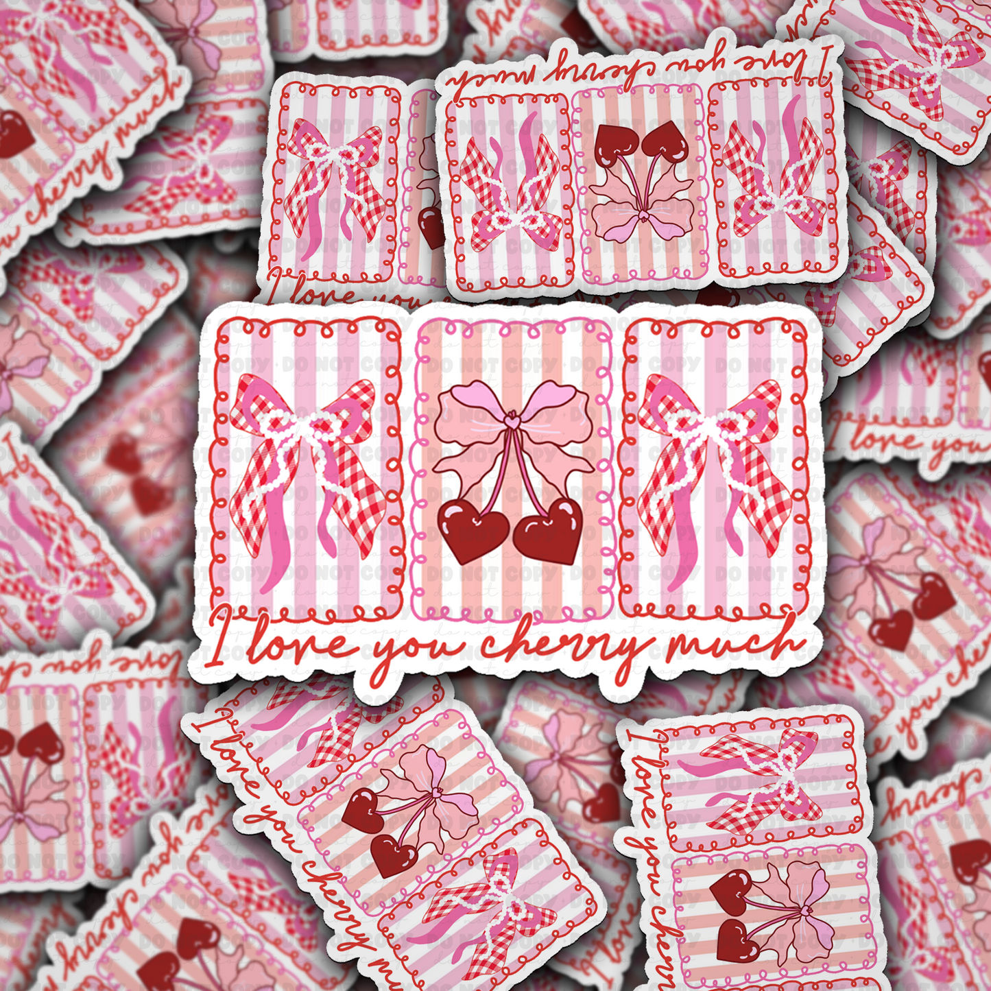 DS 2284 - I love you cherry much Die Cut Sticker