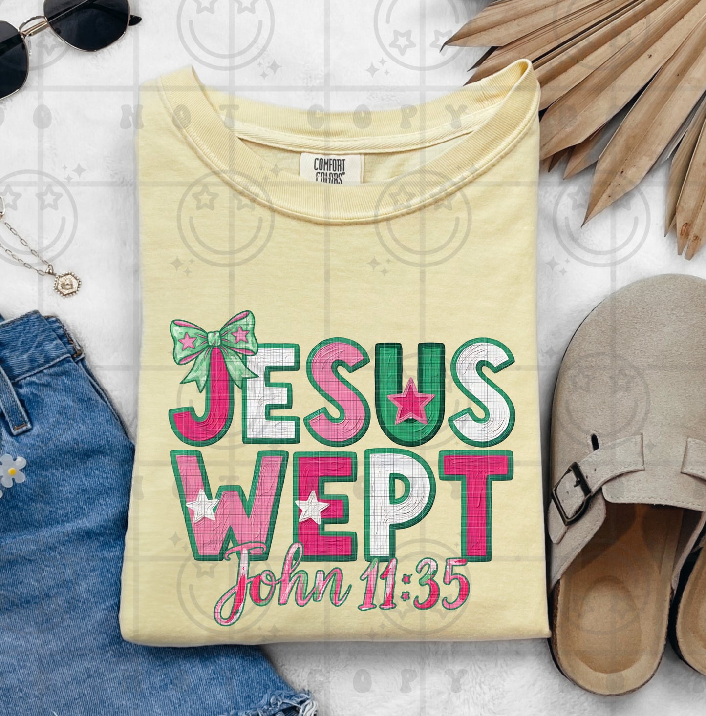 6568 - Jesus wept John 11:35 *DTF Transfer