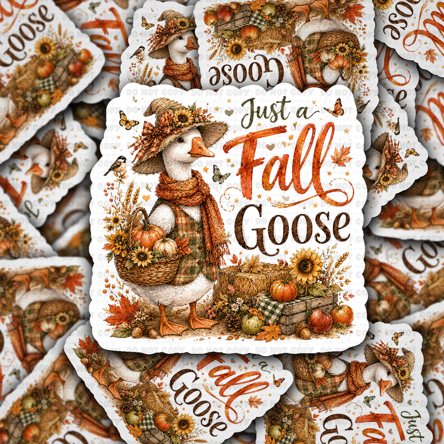 DS 3331 - Just a fall goose Die Cut sticker