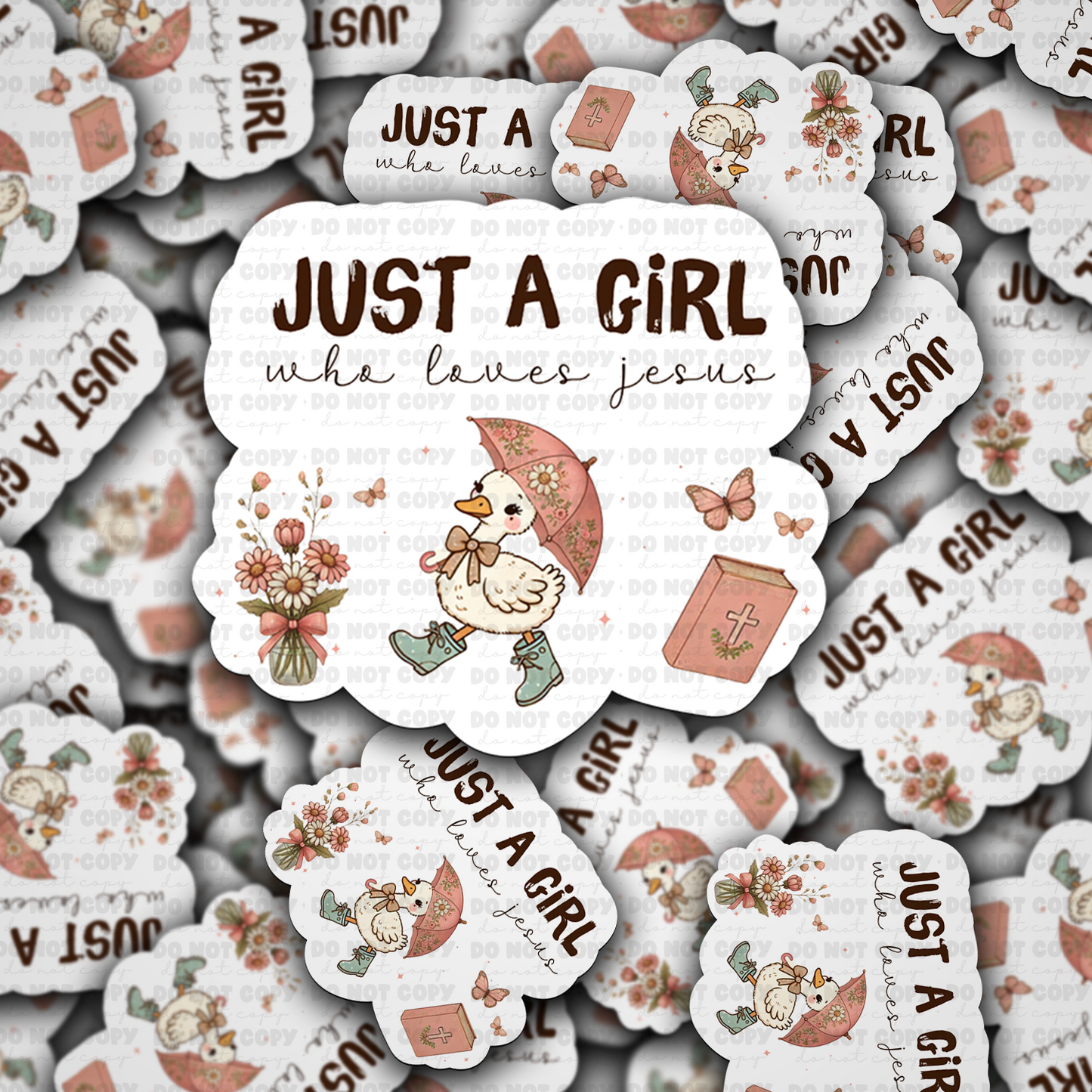 DC 1713 - Just a girl who loves Jesus Die Cut Sticker