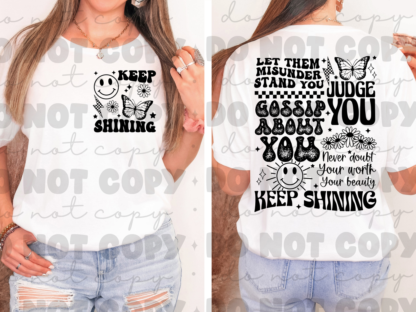 Keep Shining front and back set *DREAM TRANSFER* DTF