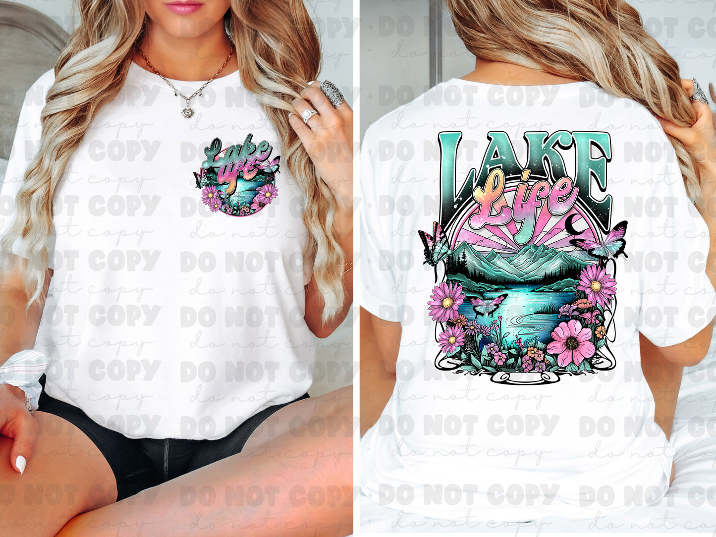 Lake Life front and back set *DREAM TRANSFER* DTF