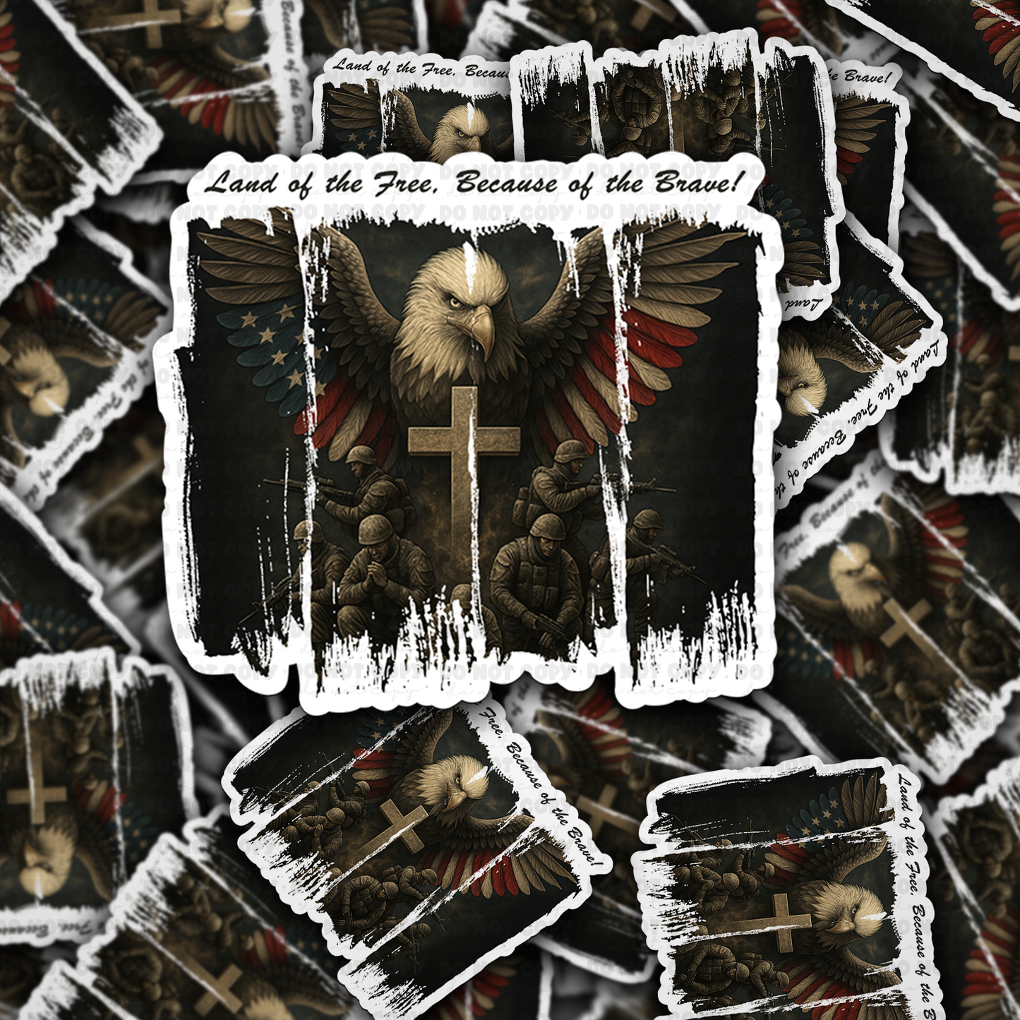 DC 1717 - Land of the free because of the brave Die Cut Sticker