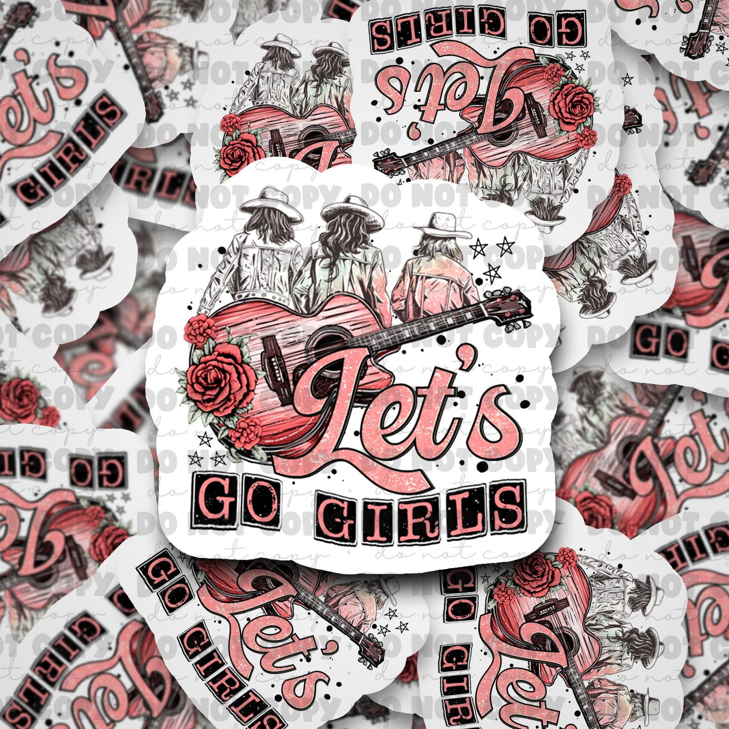 Lets go girls Die cut sticker 3-5 Business Day TA