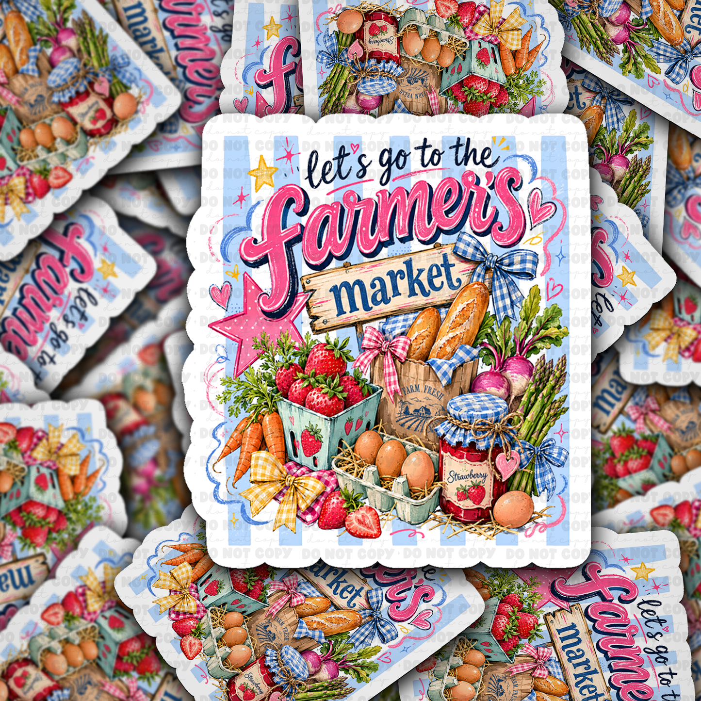 DS 3226 - Lets Go To The Farmers Market Die Cut sticker