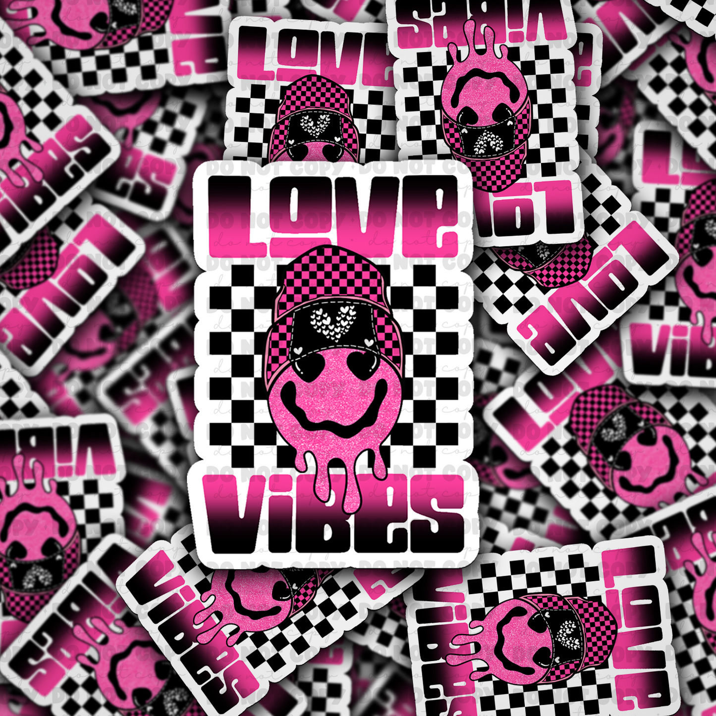 DC601 love vibes Die cut sticker 3-5 Business Day TAT