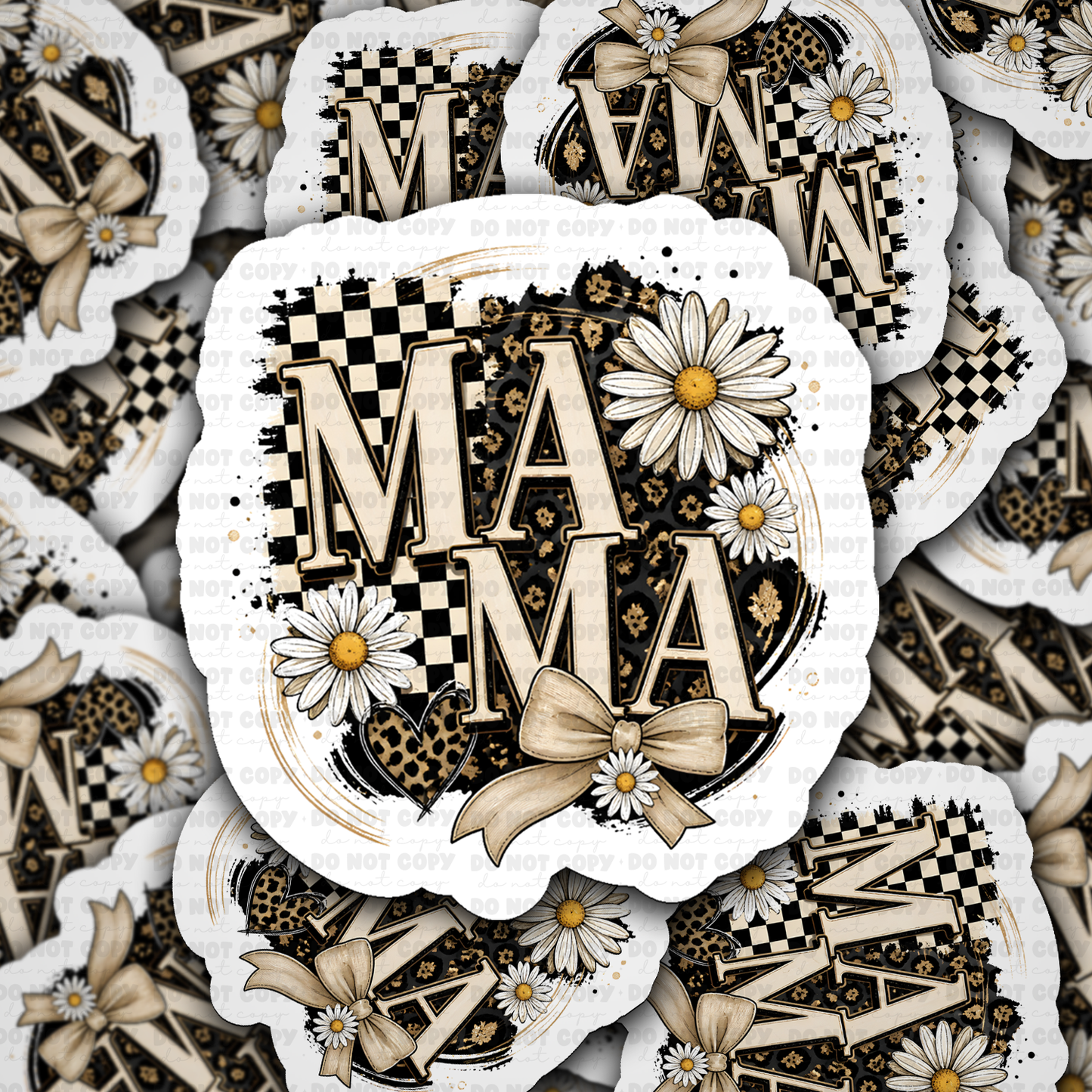 DS 3154 - Mama Leopard Die Cut sticker
