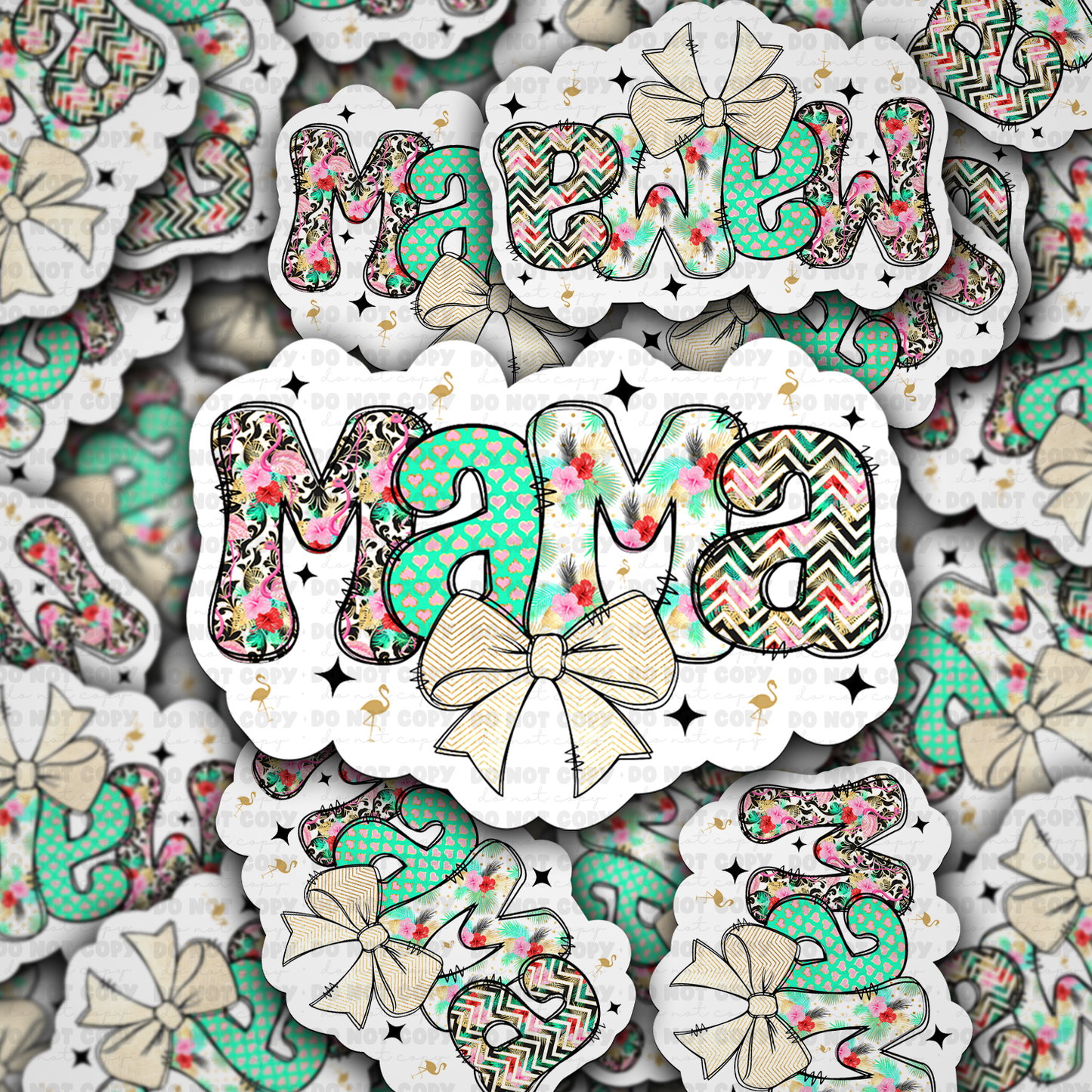 DC 1421 - Mama Nautical die cut sticker