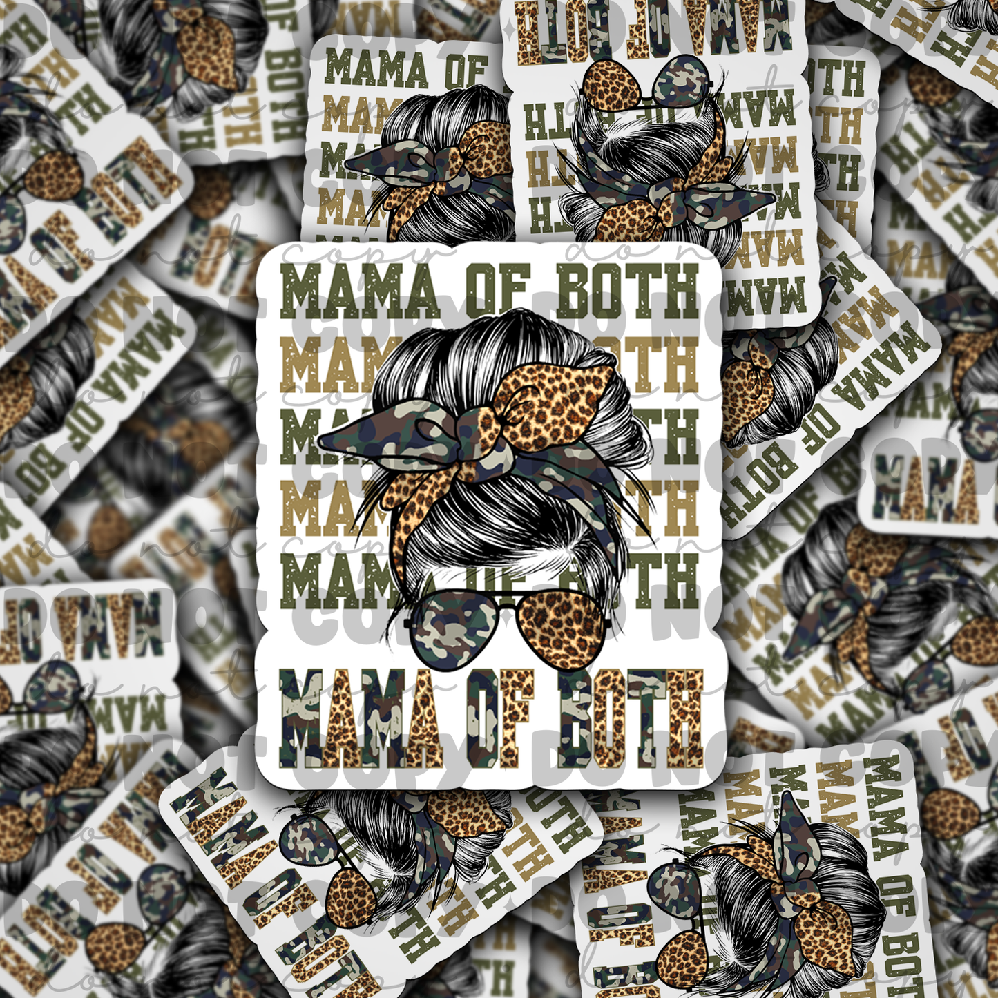Mama of Both Die cut sticker 3-5 Business Day TAT